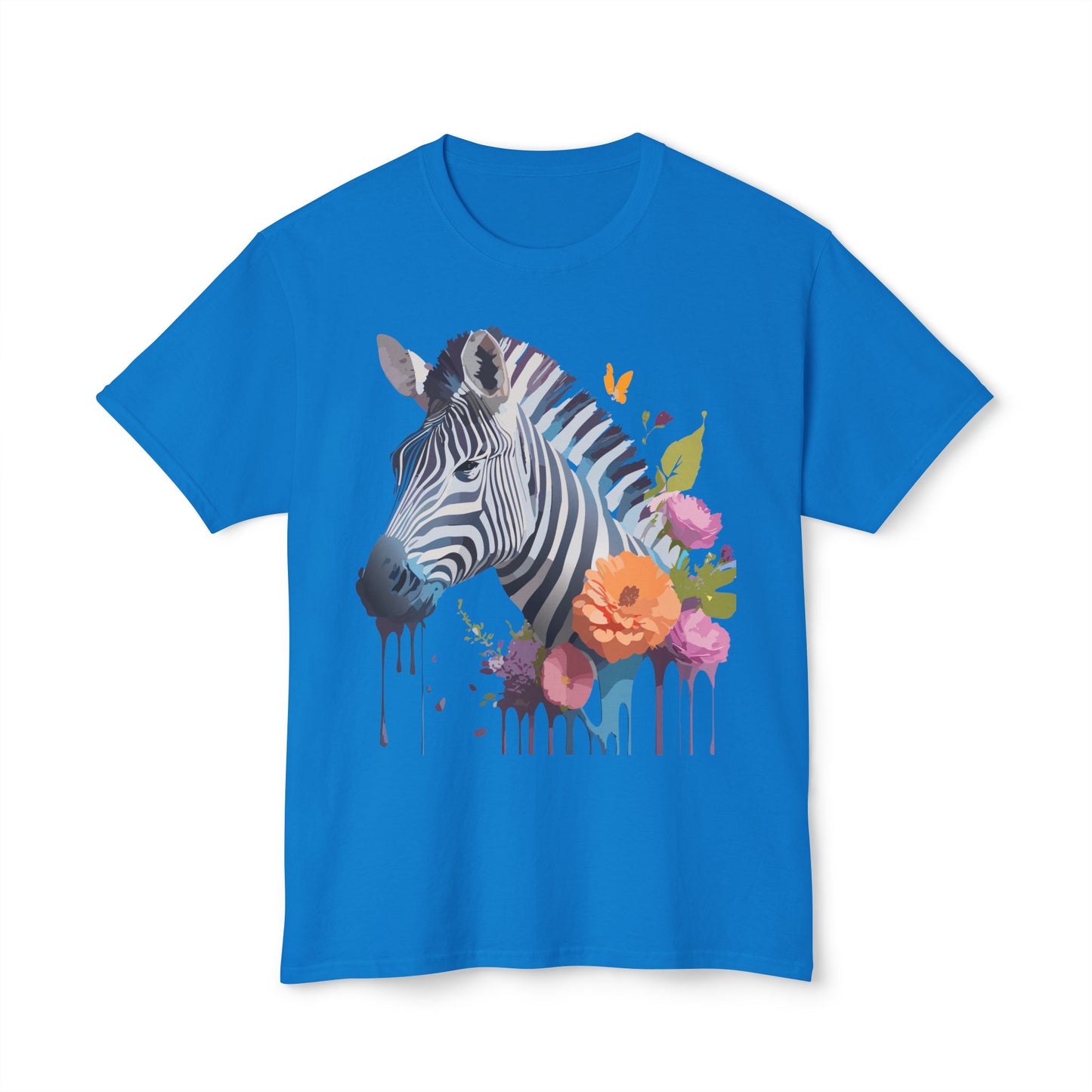 Zebra T-Shirt, Vintage Zebra Tee, Floral Tees, Zebra Art Design Shirt, Tee Shirt with Zebra 9