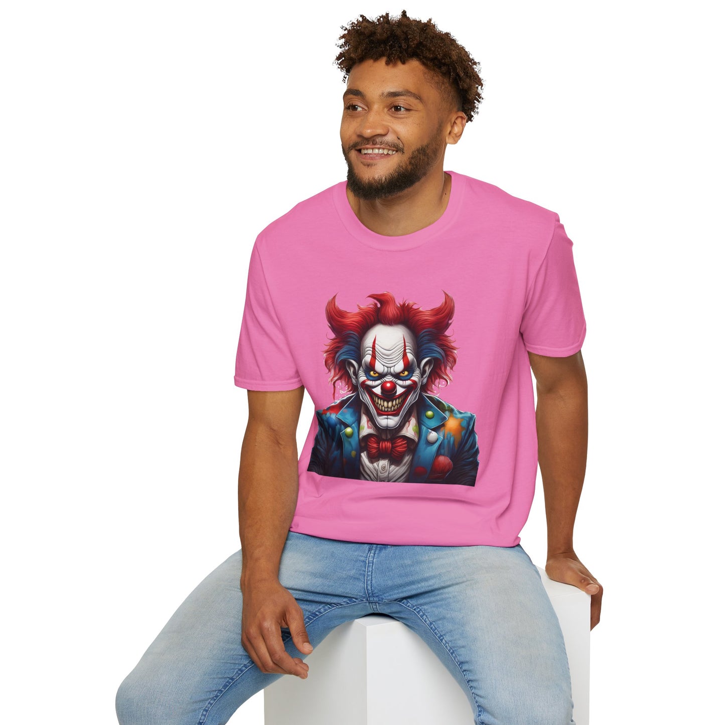 Clown Shirt, T Shirt with Clown, Funny Man Shirt, Tee Shirt with Funny Man, Circus Shirt, Shirt with Circus, Scary Man Shirt, Shirt with Scary Man