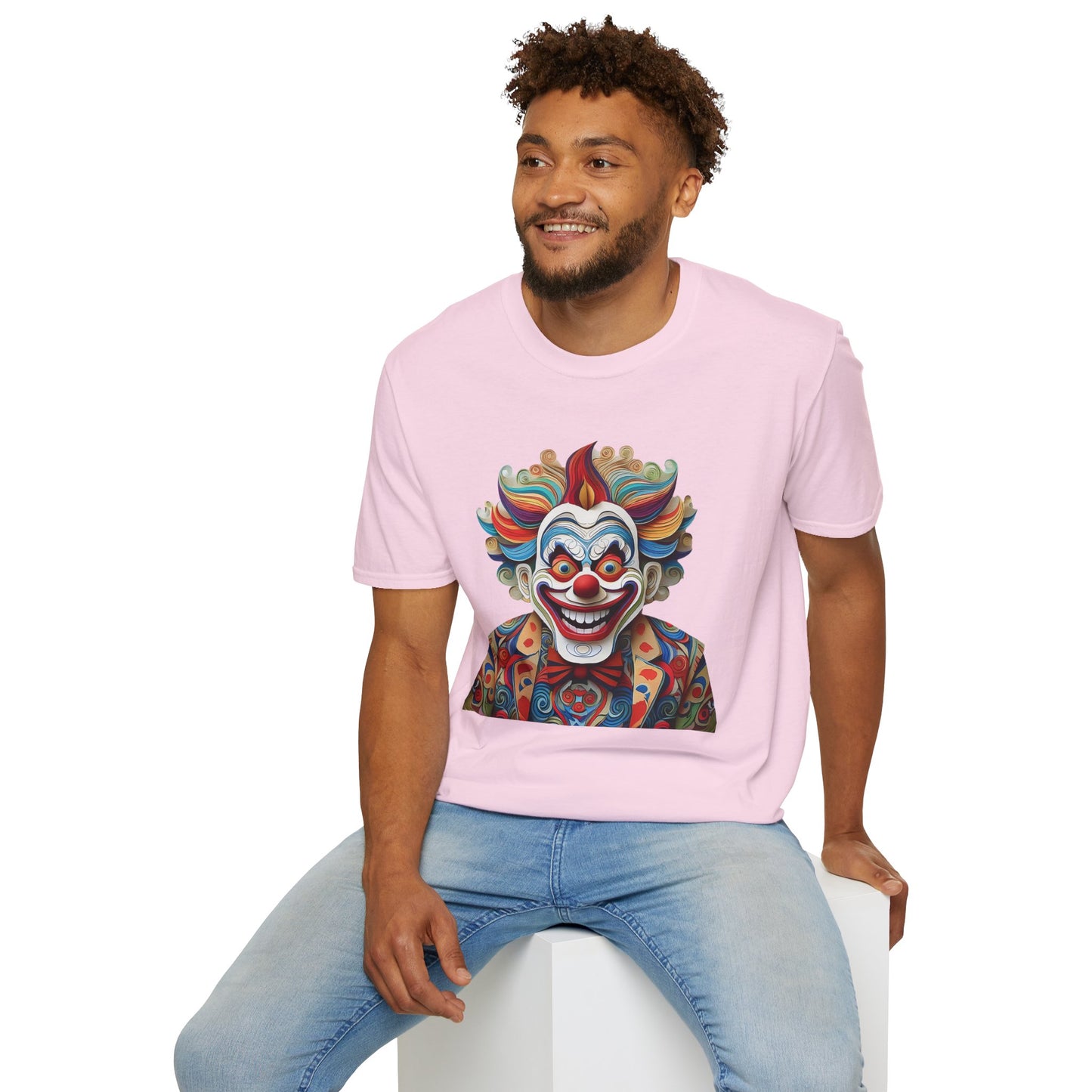 Clown Shirt, T Shirt with Clown, Funny Man Shirt, Tee Shirt with Funny Man, Circus Shirt, Shirt with Circus, Scary Man Shirt, Shirt with Scary Man