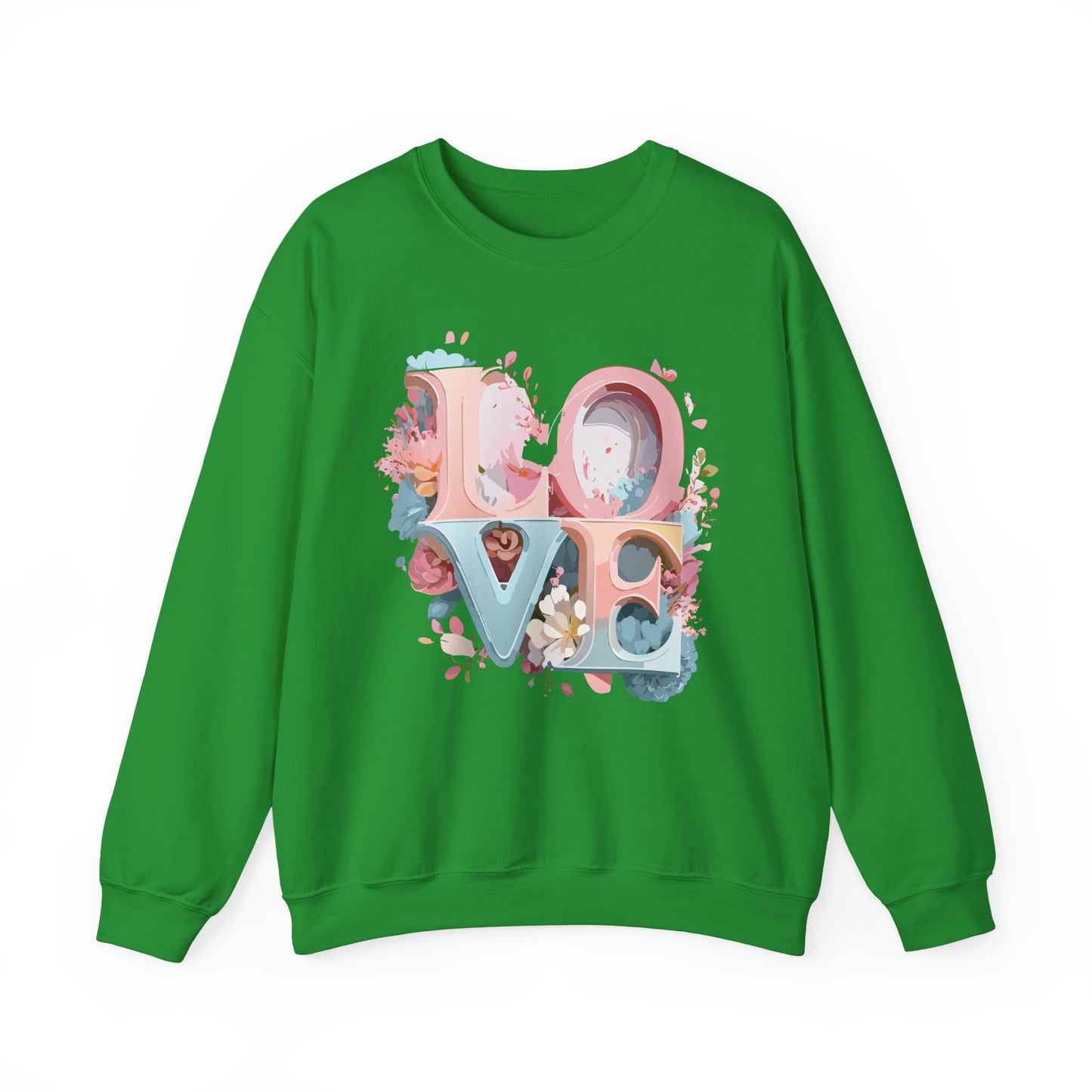 Floral Love Sweatshirt, Valentine's Day Sweatshirt, Love Flower Sweatshirt