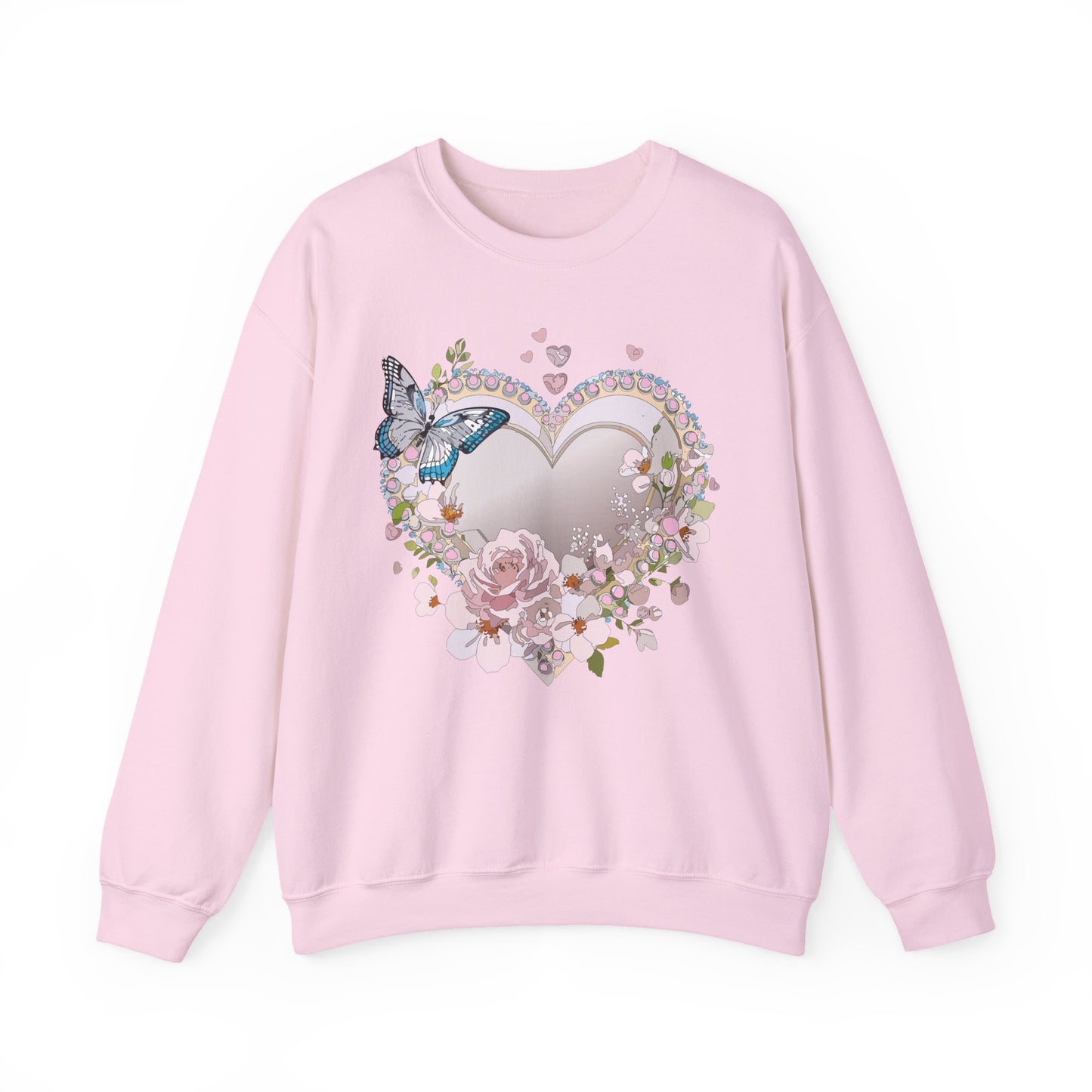 Floral Heart Sweatshirt, Floral Love Sweatshirt, Valentine's Day Sweatshirt, Heart Floral Sweatshirt