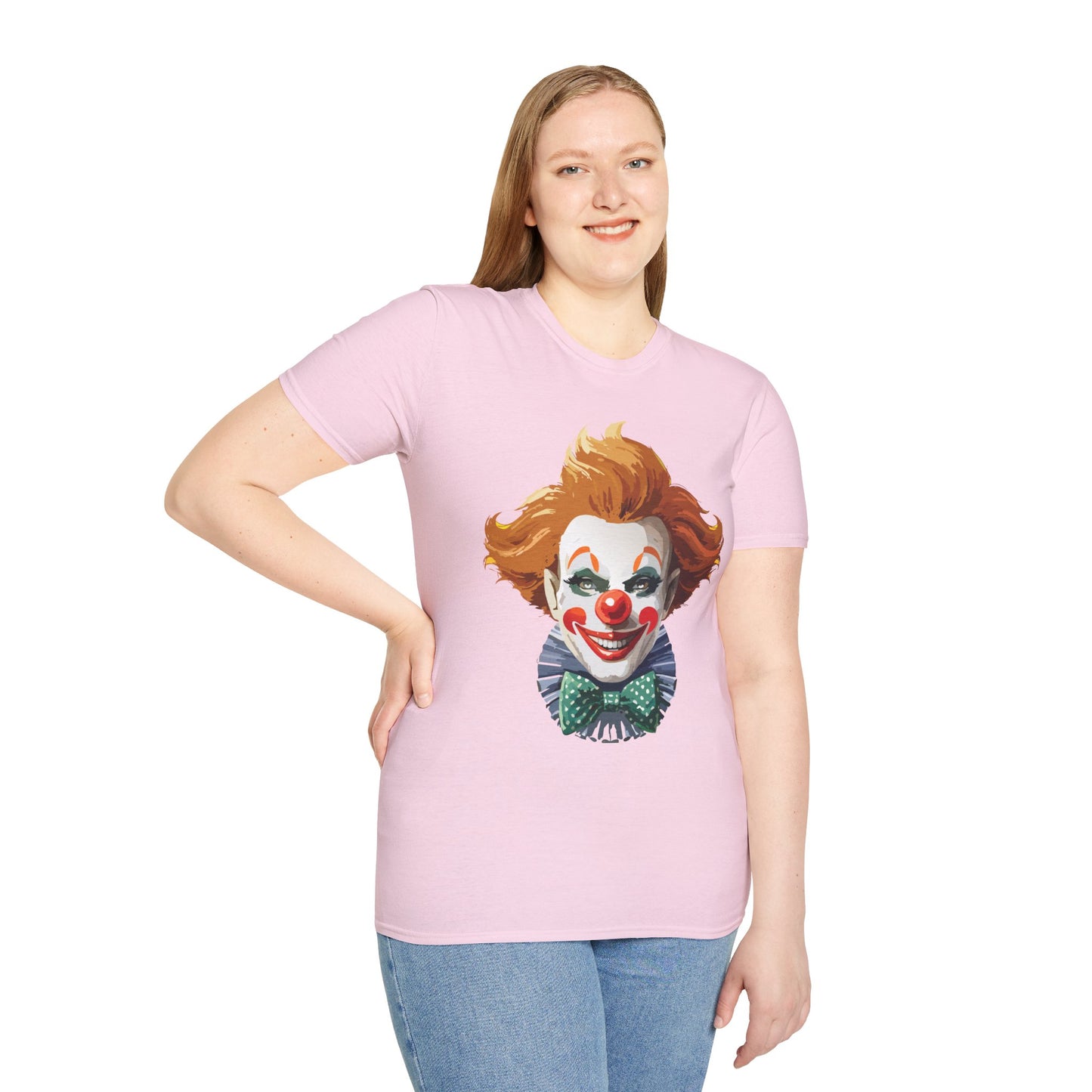 Clown Shirt, T Shirt with Clown, Funny Man Shirt, Tee Shirt with Funny Man, Circus Shirt, Shirt with Circus, Scary Man Shirt, Shirt with Scary Man
