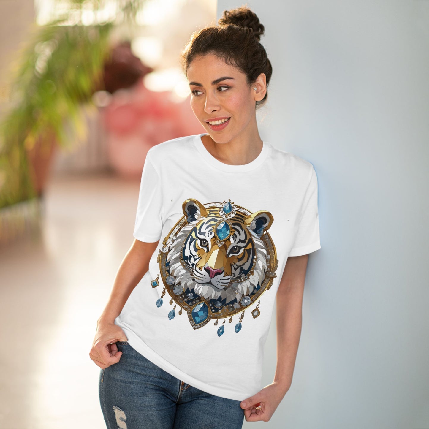 Organic T-shirt with Animals - Tiger