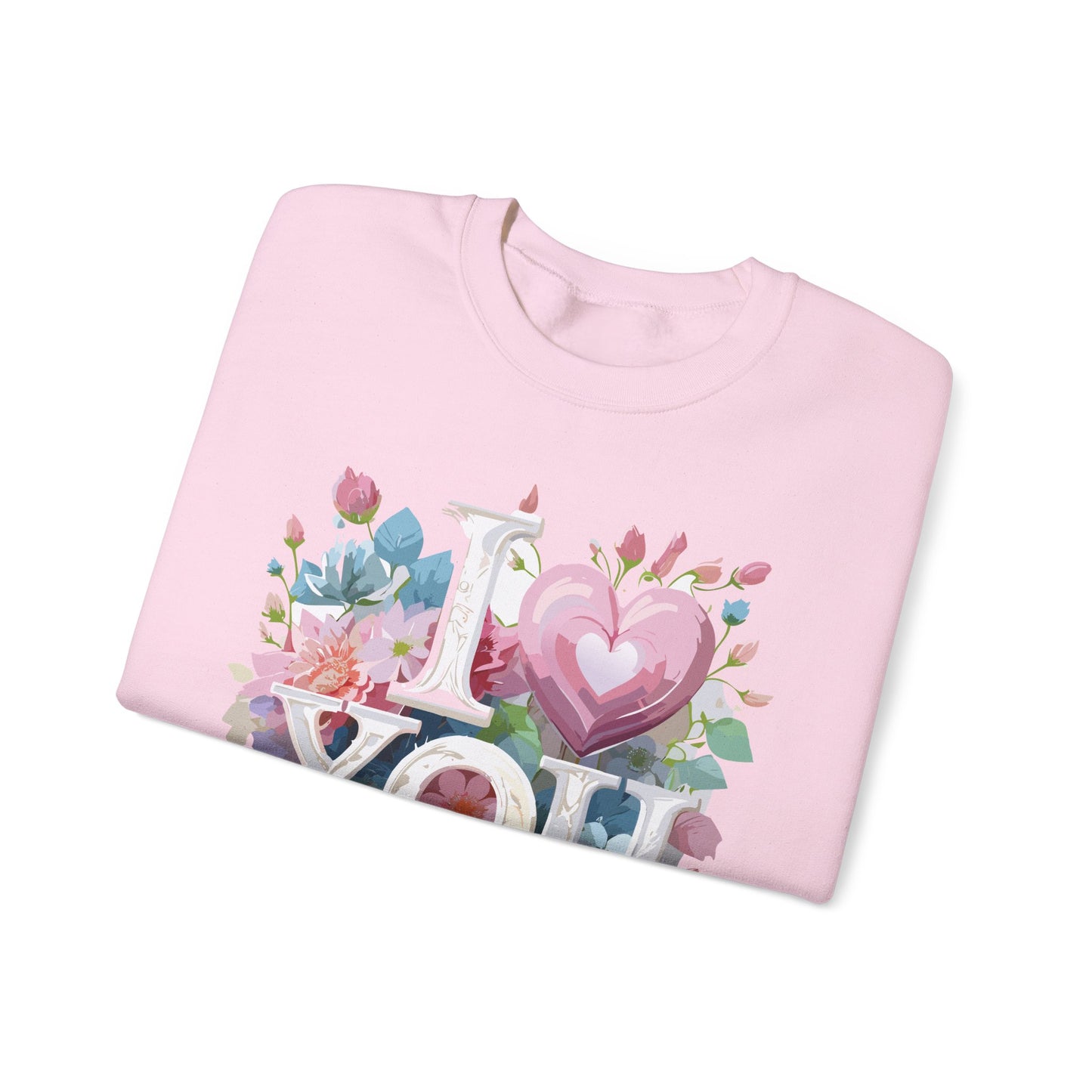 Floral Love Sweatshirt, Valentine's Day Sweatshirt, Love Flower Sweatshirt