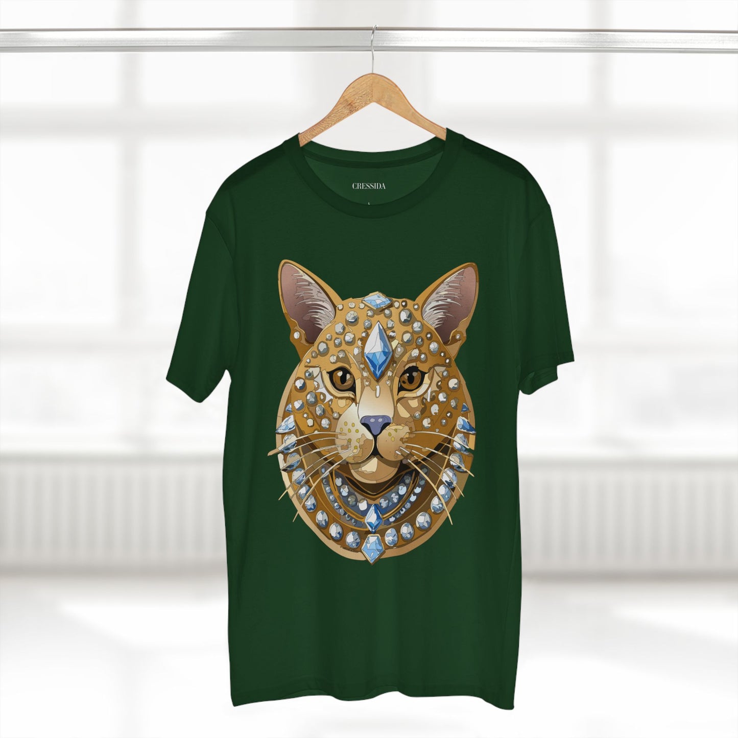 Unisex Premium Cotton Tee Shirt With Antique Animal Medallion Design
