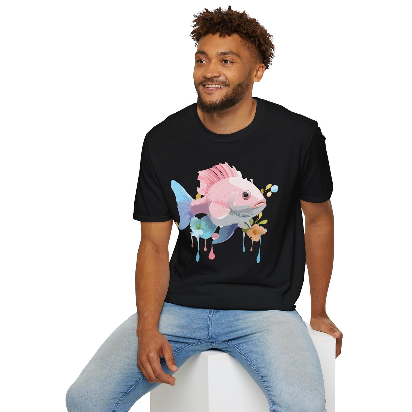 Fish Art Design Shirt, T Shirt with Fish, Graphic Shirt, Tee Shirt with Graphic Design, Shirt with Fish Graphic Art