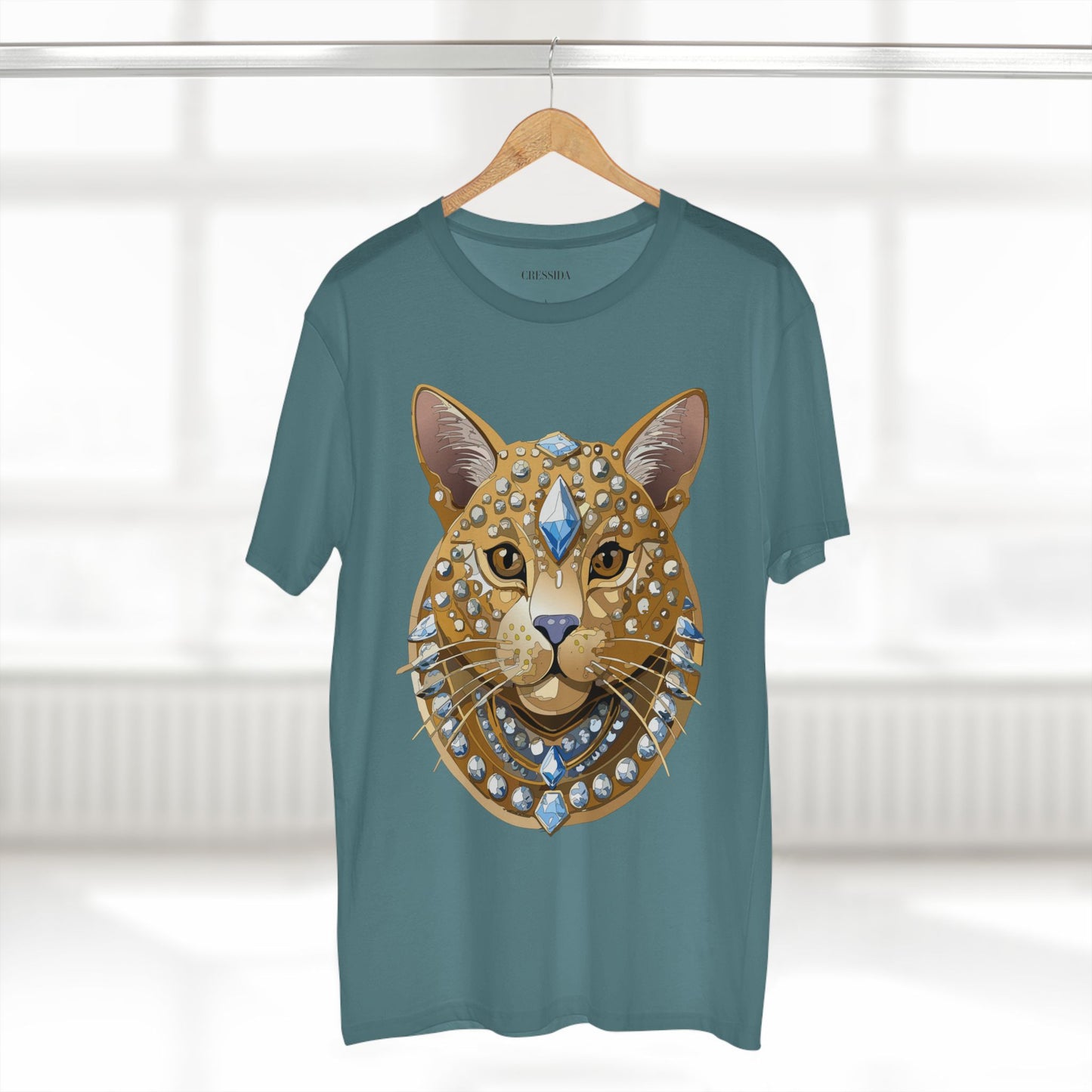 Unisex Premium Cotton Tee Shirt With Antique Animal Medallion Design