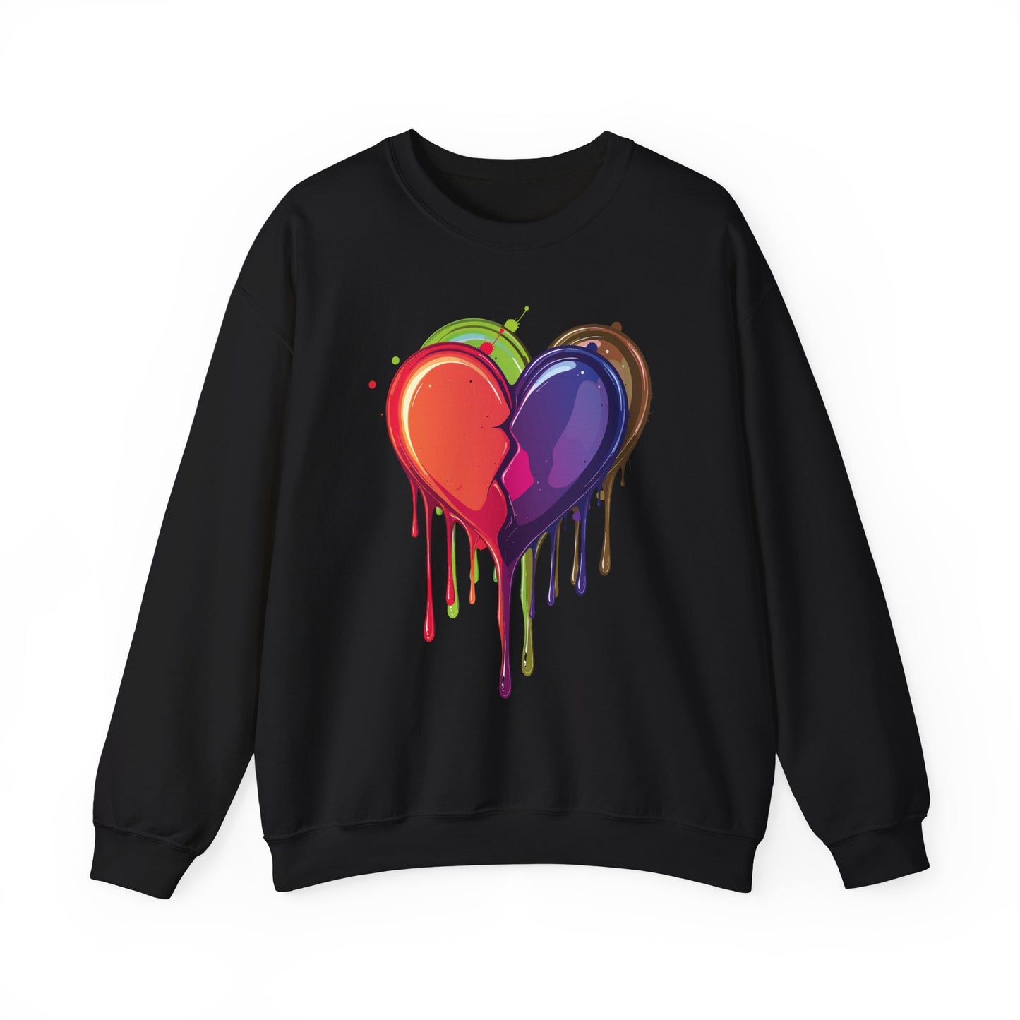 Double Bleeding Heart Sweatshirt, Big Heart Sweatshirt, Love Sweatshirt, Valentine's Day Sweatshirt, Heart Sweatshirt 119
