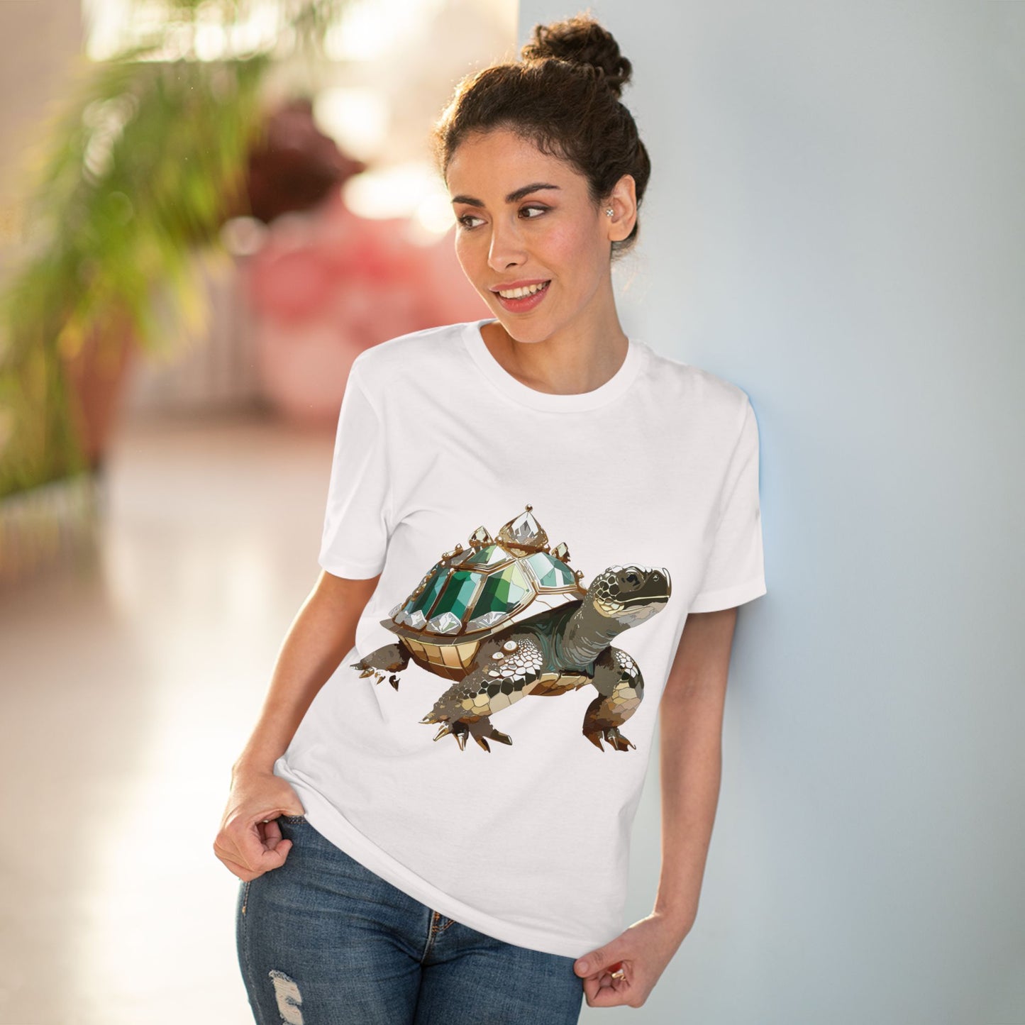 Organic T-shirt with Animals - Turtle