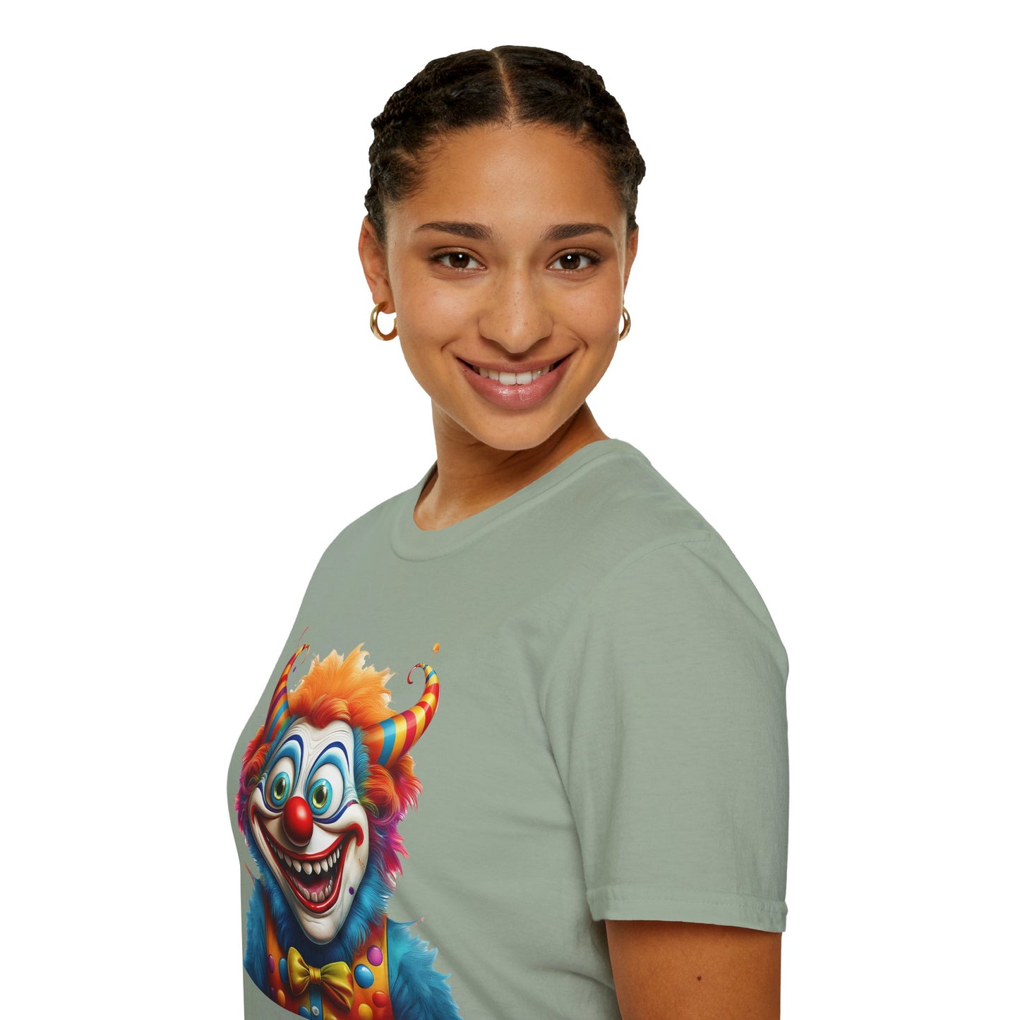 Clown Shirt, T Shirt with Clown, Funny Man Shirt, Tee Shirt with Funny Man, Circus Shirt, Shirt with Circus, Scary Man Shirt, Shirt with Scary Man