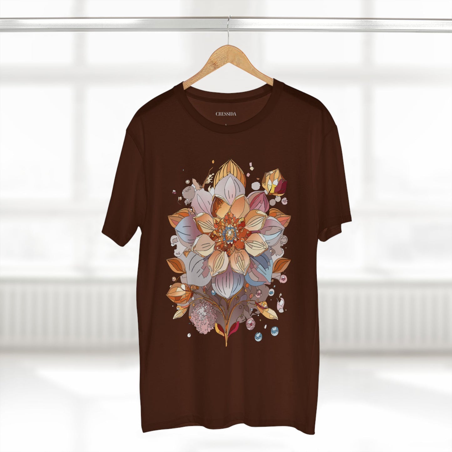 Floral Shirt, Shirt with Flower, Tee Shirt with Antique Flower