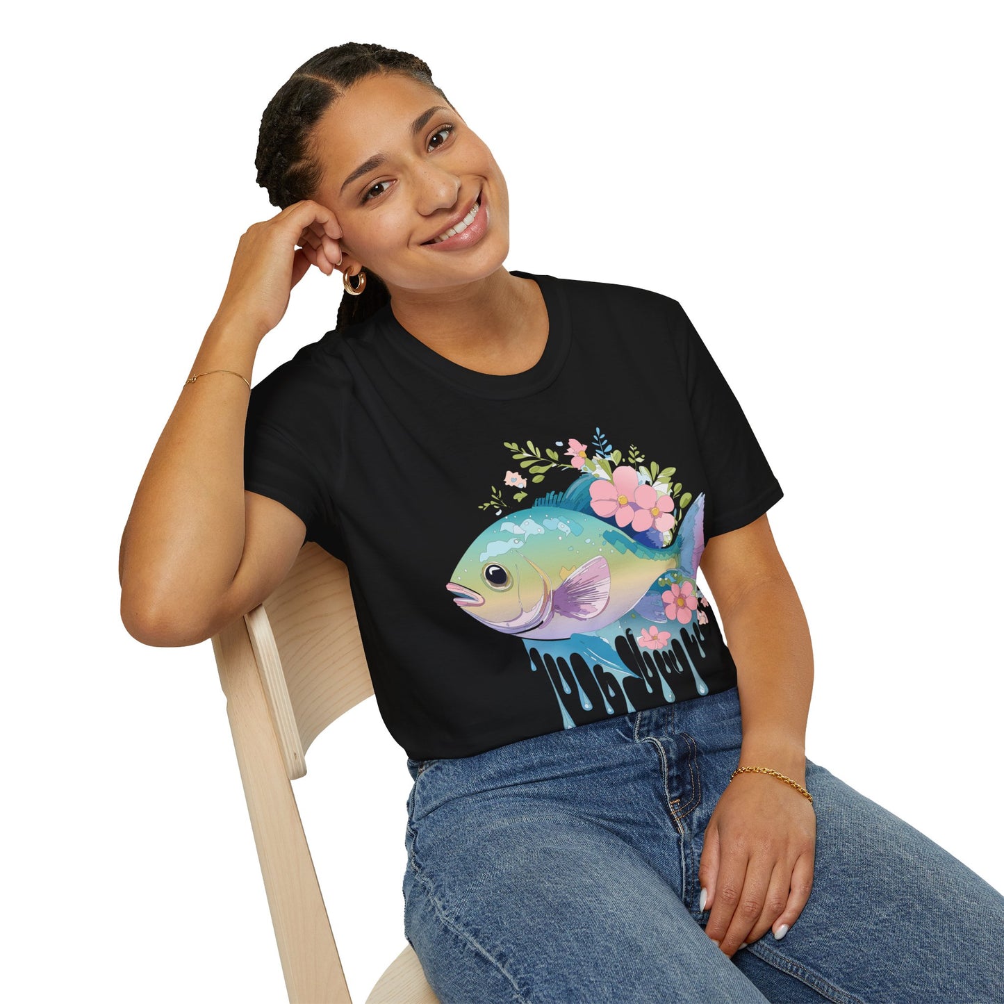 Fish Art Design Shirt, T Shirt with Fish, Graphic Shirt, Tee Shirt with Graphic Design, Shirt with Fish Graphic Art