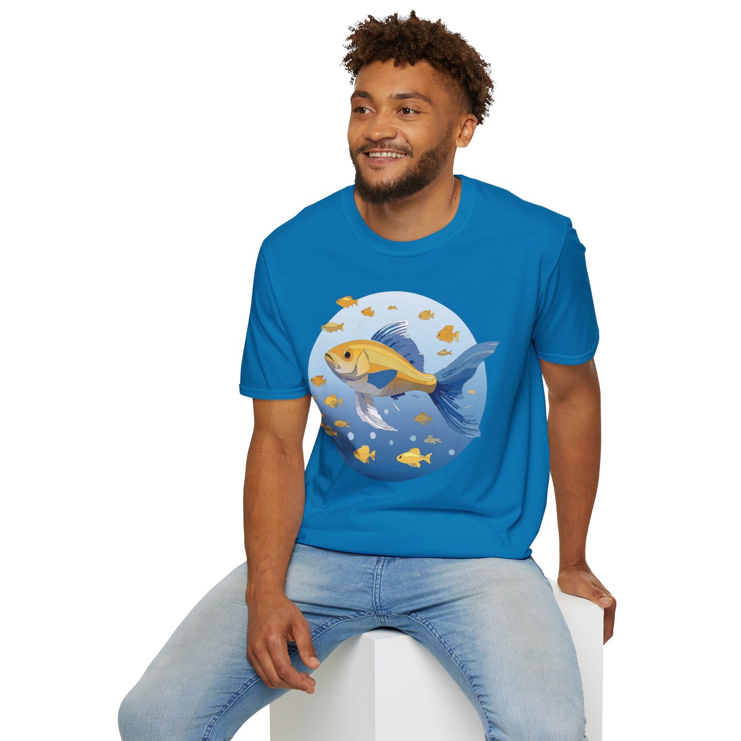 Fish Art Design Shirt, T Shirt with Fish, Graphic Shirt, Tee Shirt with Graphic Design, Shirt with Fish Graphic Art