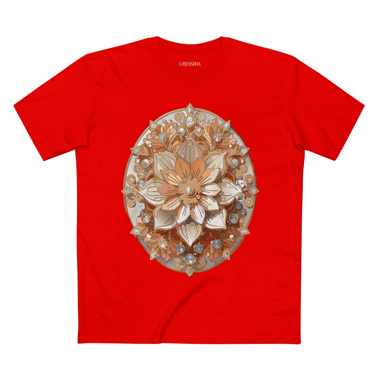 Floral Shirt, Shirt with Flower, Tee Shirt with Antique Flower