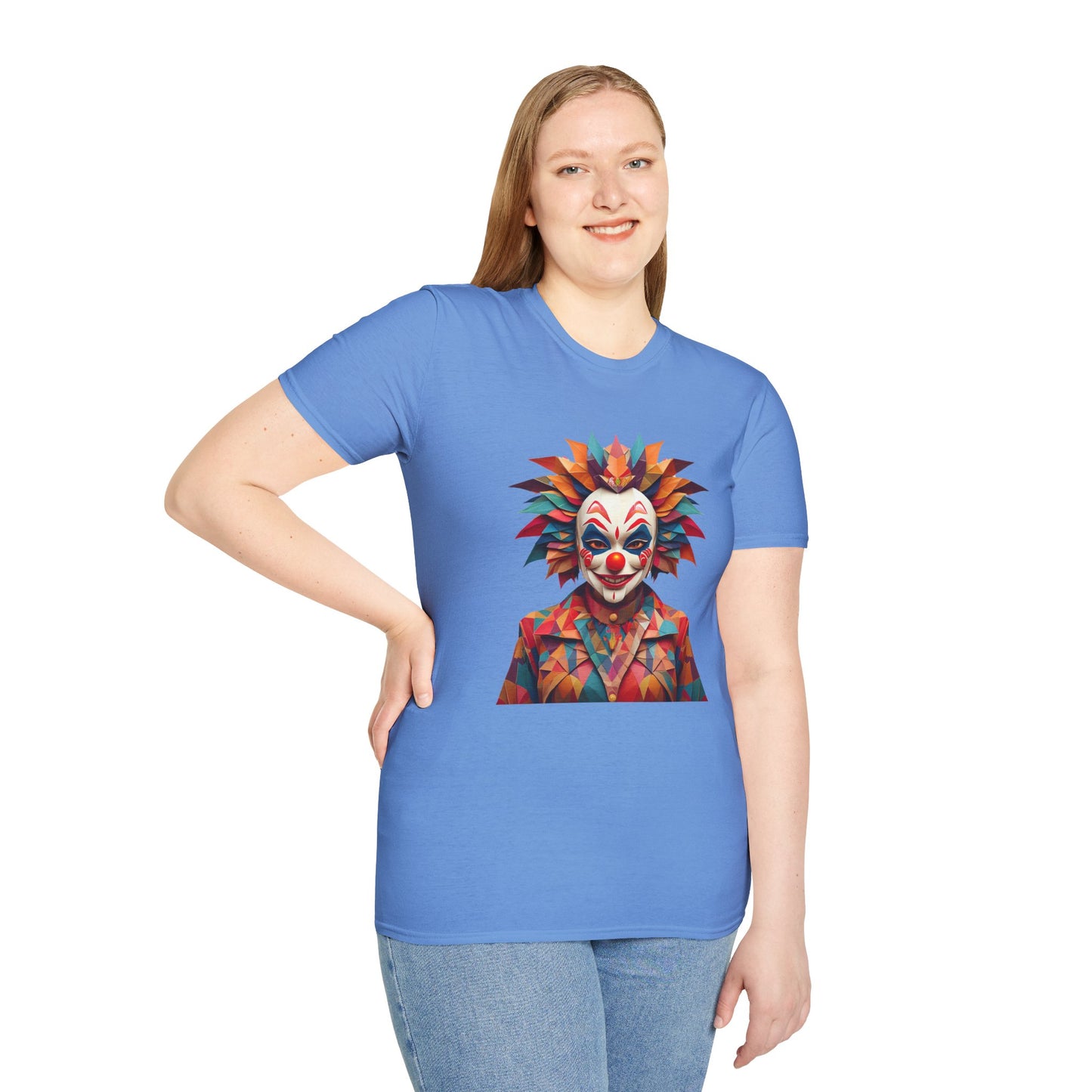 Clown Shirt, T Shirt with Clown, Funny Man Shirt, Tee Shirt with Funny Man, Circus Shirt, Shirt with Circus, Scary Man Shirt, Shirt with Scary Man