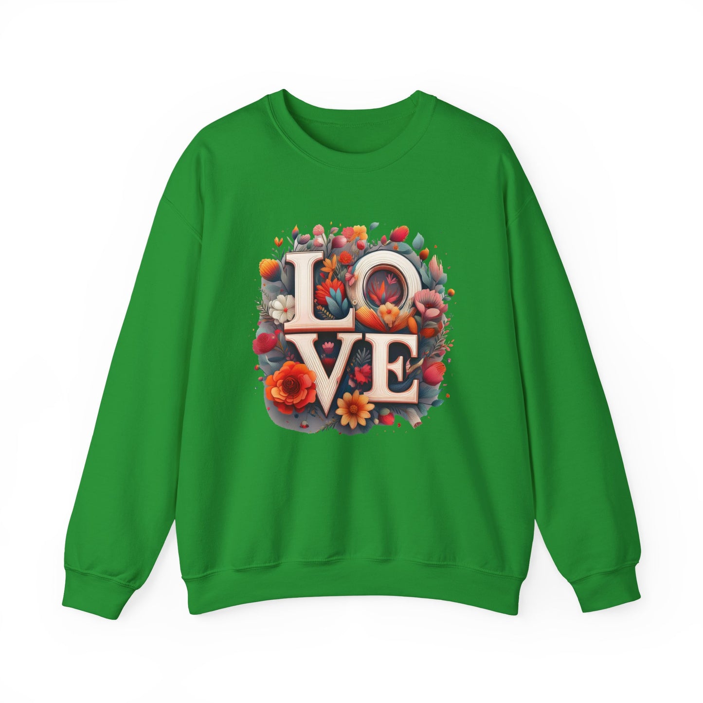 Floral Love Sweatshirt, Valentine's Day Sweatshirt, Love Flower Sweatshirt