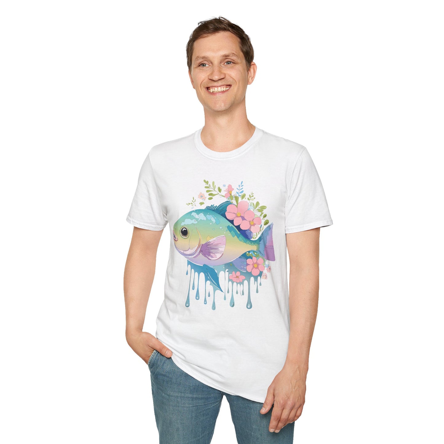 Fish Art Design Shirt, T Shirt with Fish, Graphic Shirt, Tee Shirt with Graphic Design, Shirt with Fish Graphic Art