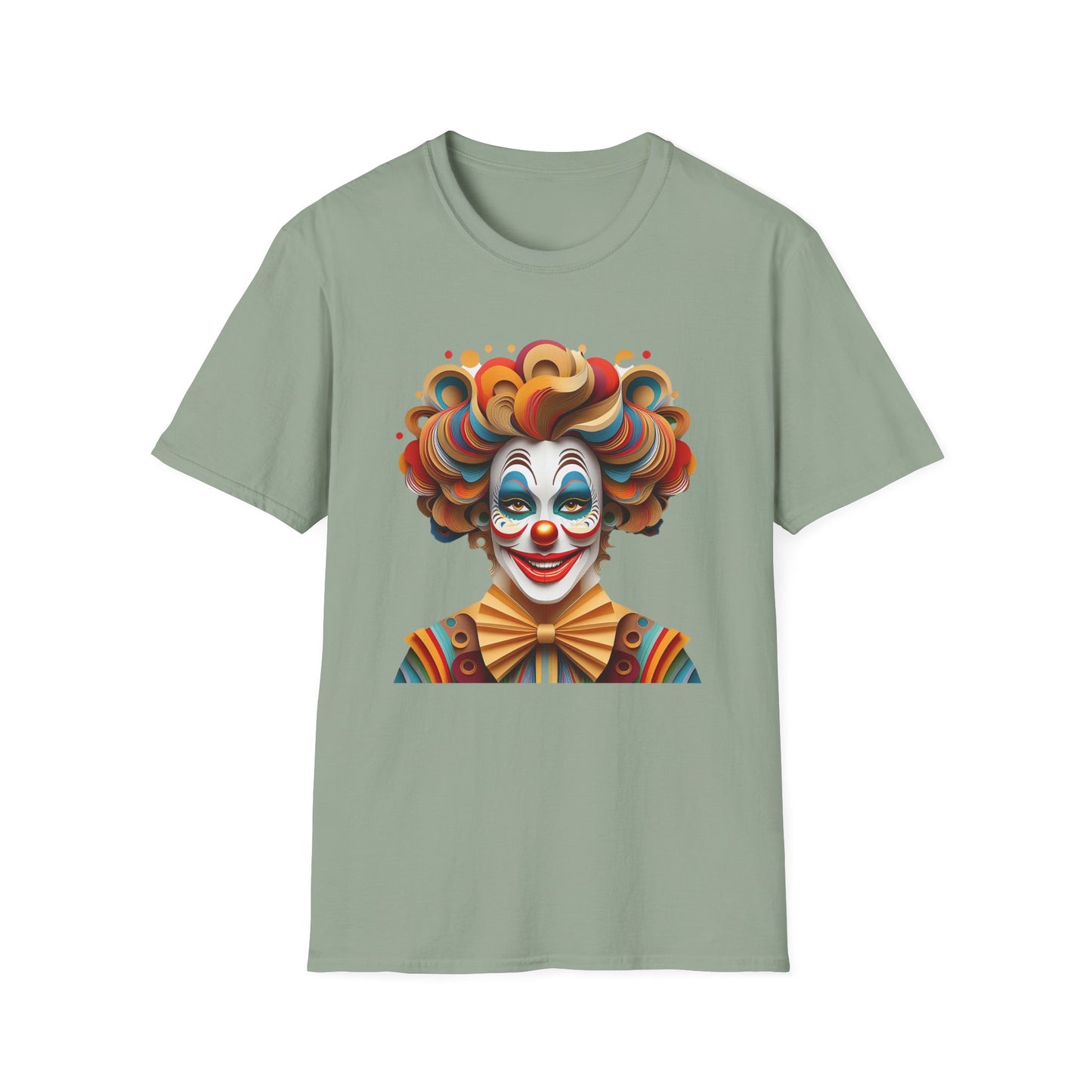 Clown Shirt, T Shirt with Clown, Funny Man Shirt, Tee Shirt with Funny Man, Circus Shirt, Shirt with Circus, Scary Man Shirt, Shirt with Scary Man