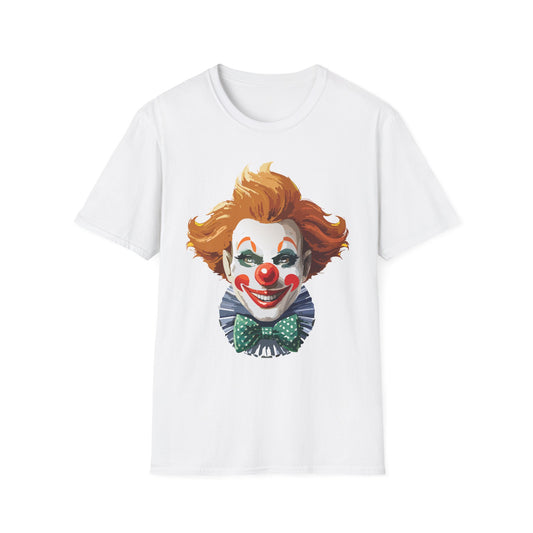 Clown Shirt, T Shirt with Clown, Funny Man Shirt, Tee Shirt with Funny Man, Circus Shirt, Shirt with Circus, Scary Man Shirt, Shirt with Scary Man