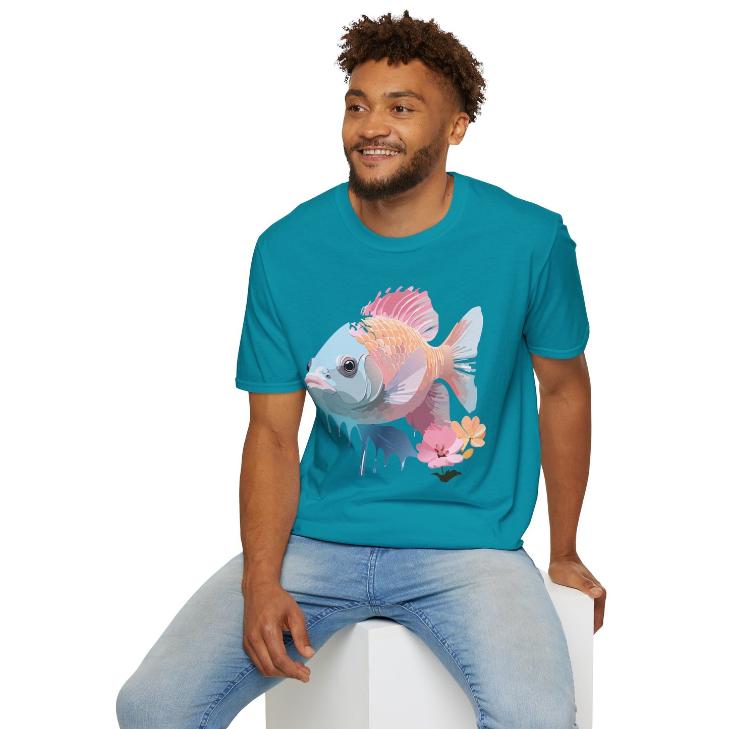 Copy of Fish Art Design Shirt, T Shirt with Fish, Graphic Shirt, Tee Shirt with Graphic Design, Shirt with Fish Graphic Art