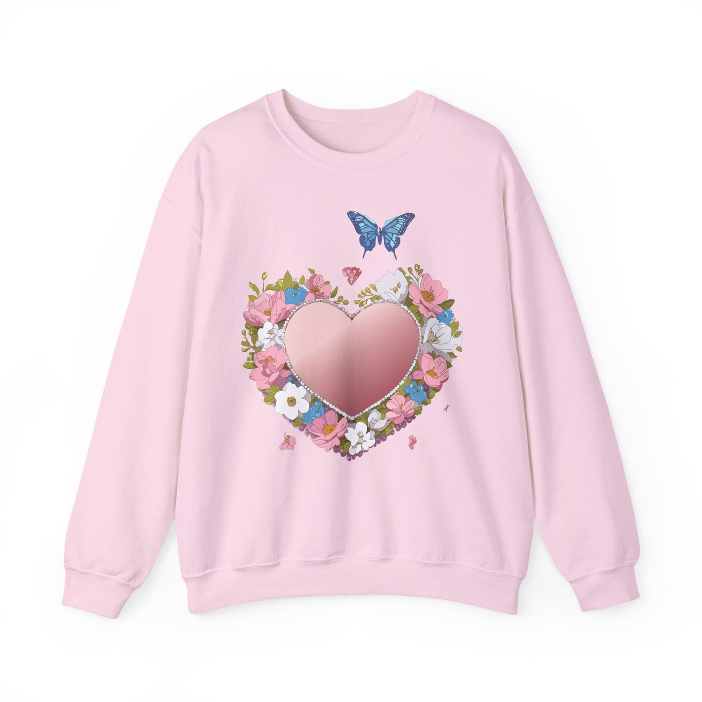Floral Heart Sweatshirt, Floral Love Sweatshirt, Valentine's Day Sweatshirt, Heart Floral Sweatshirt