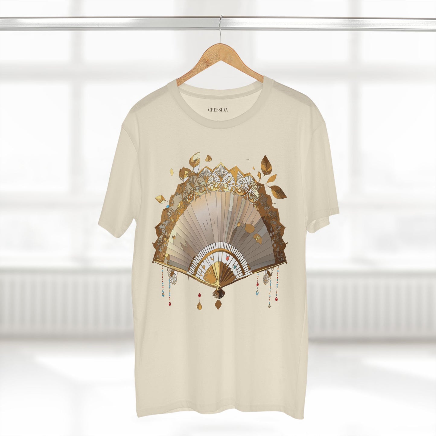 Fan shirt, Shirt with Fan, Tee Shirt with Antique Fan