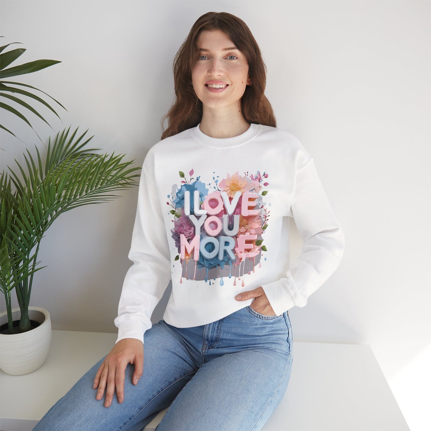 Floral Love Sweatshirt, Valentine's Day Sweatshirt, Love Flower Sweatshirt