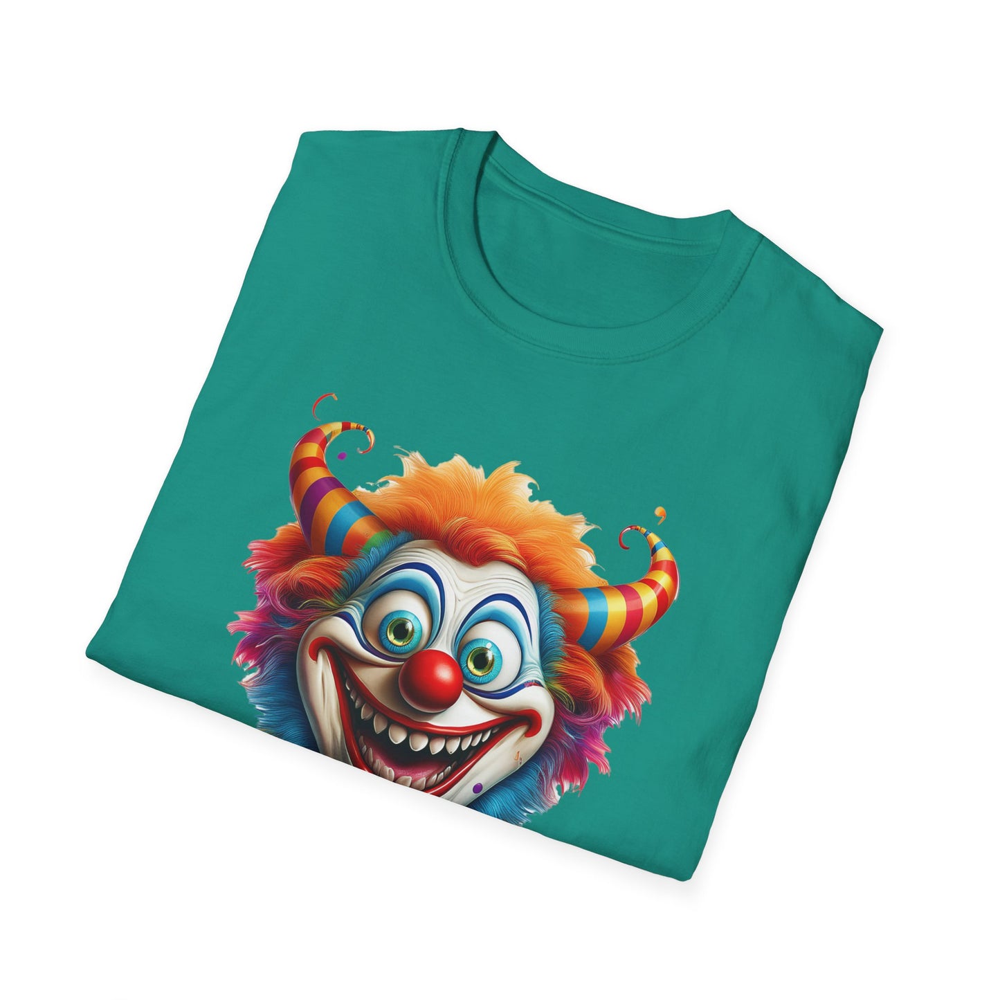 Clown Shirt, T Shirt with Clown, Funny Man Shirt, Tee Shirt with Funny Man, Circus Shirt, Shirt with Circus, Scary Man Shirt, Shirt with Scary Man