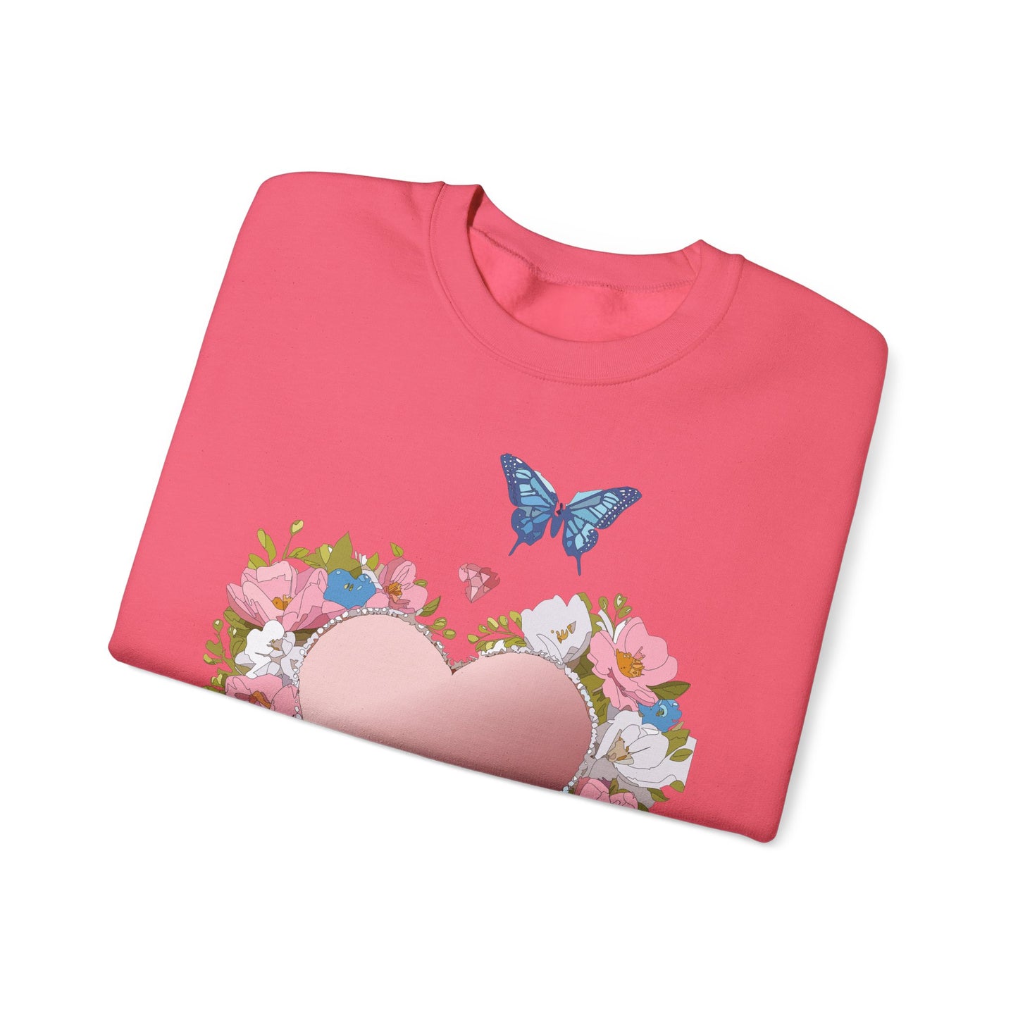 Floral Heart Sweatshirt, Floral Love Sweatshirt, Valentine's Day Sweatshirt, Heart Floral Sweatshirt