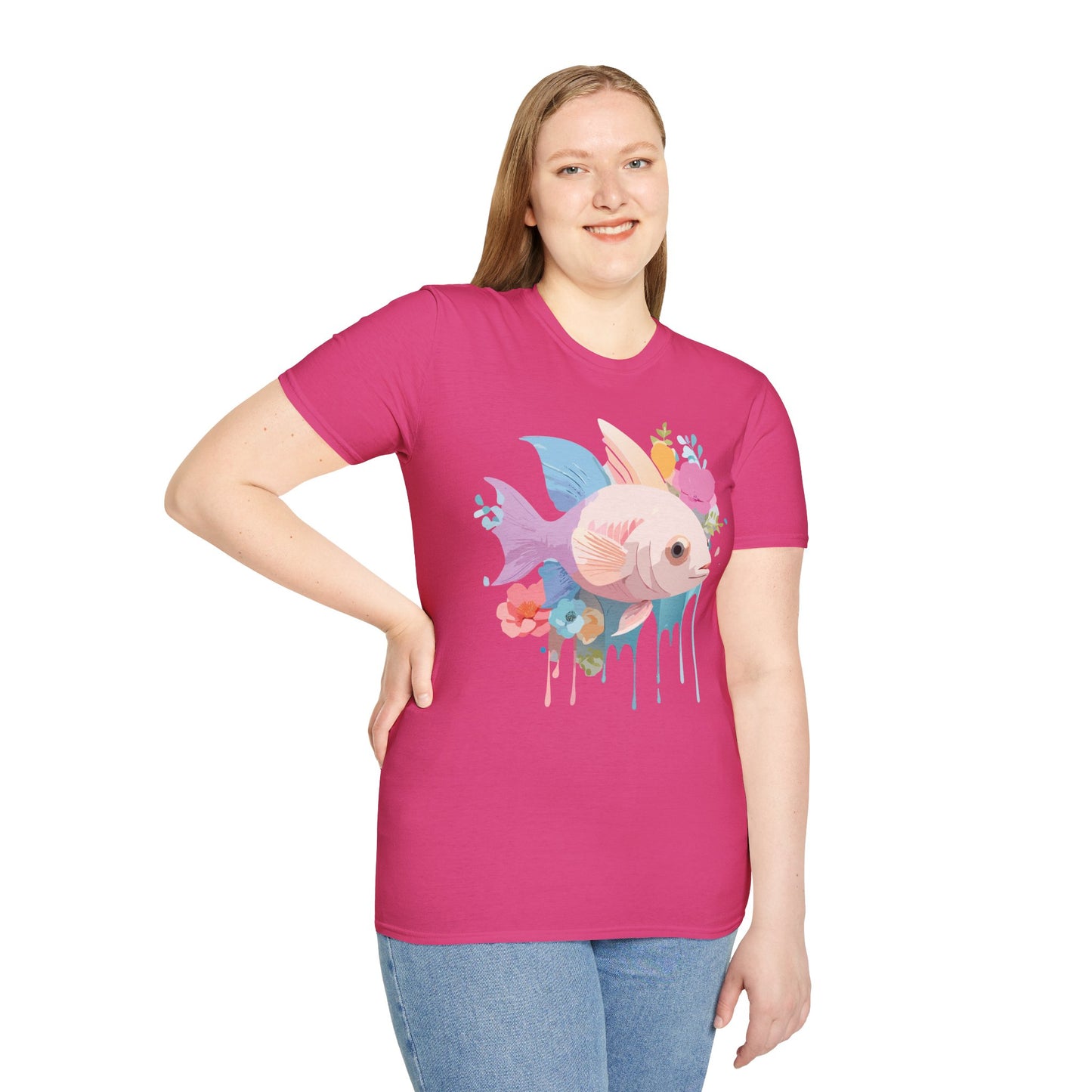 Fish Art Design Shirt, T Shirt with Fish, Graphic Shirt, Tee Shirt with Graphic Design, Shirt with Fish Graphic Art