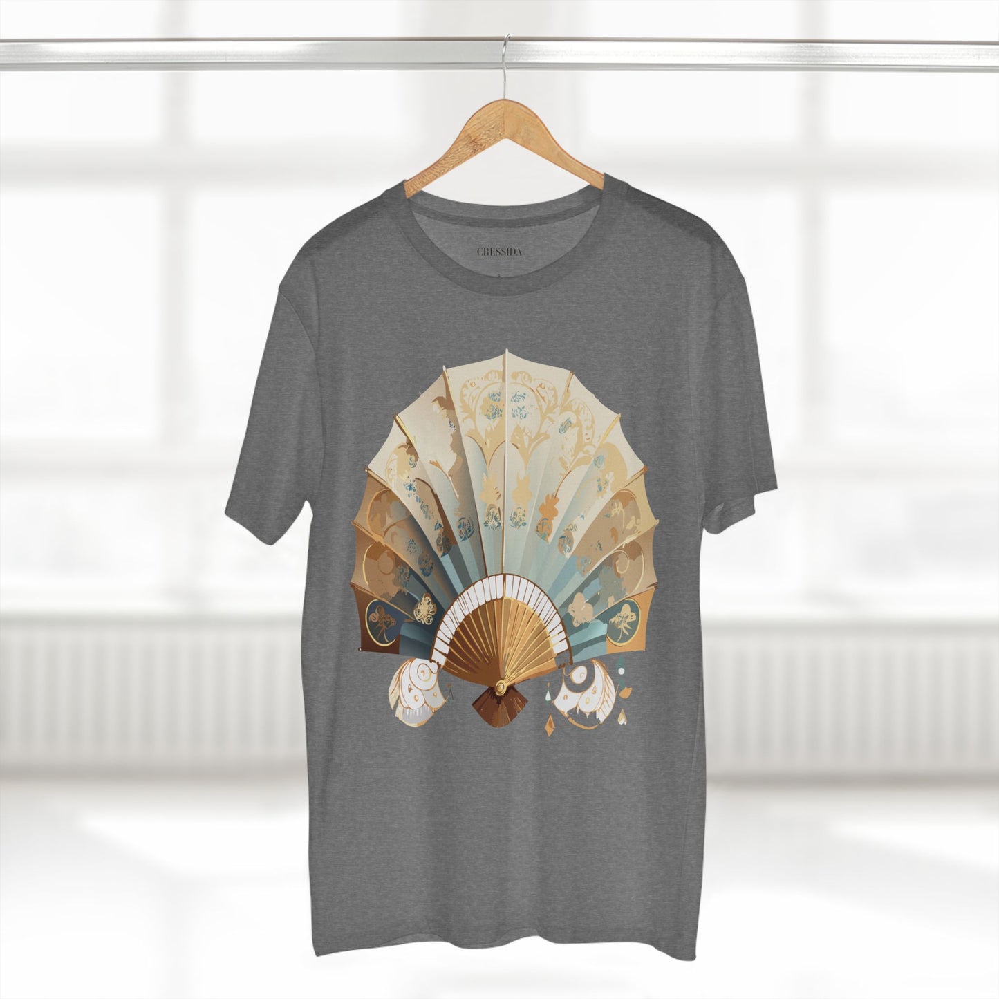 Fan shirt, Shirt with Fan, Tee Shirt with Antique Fan