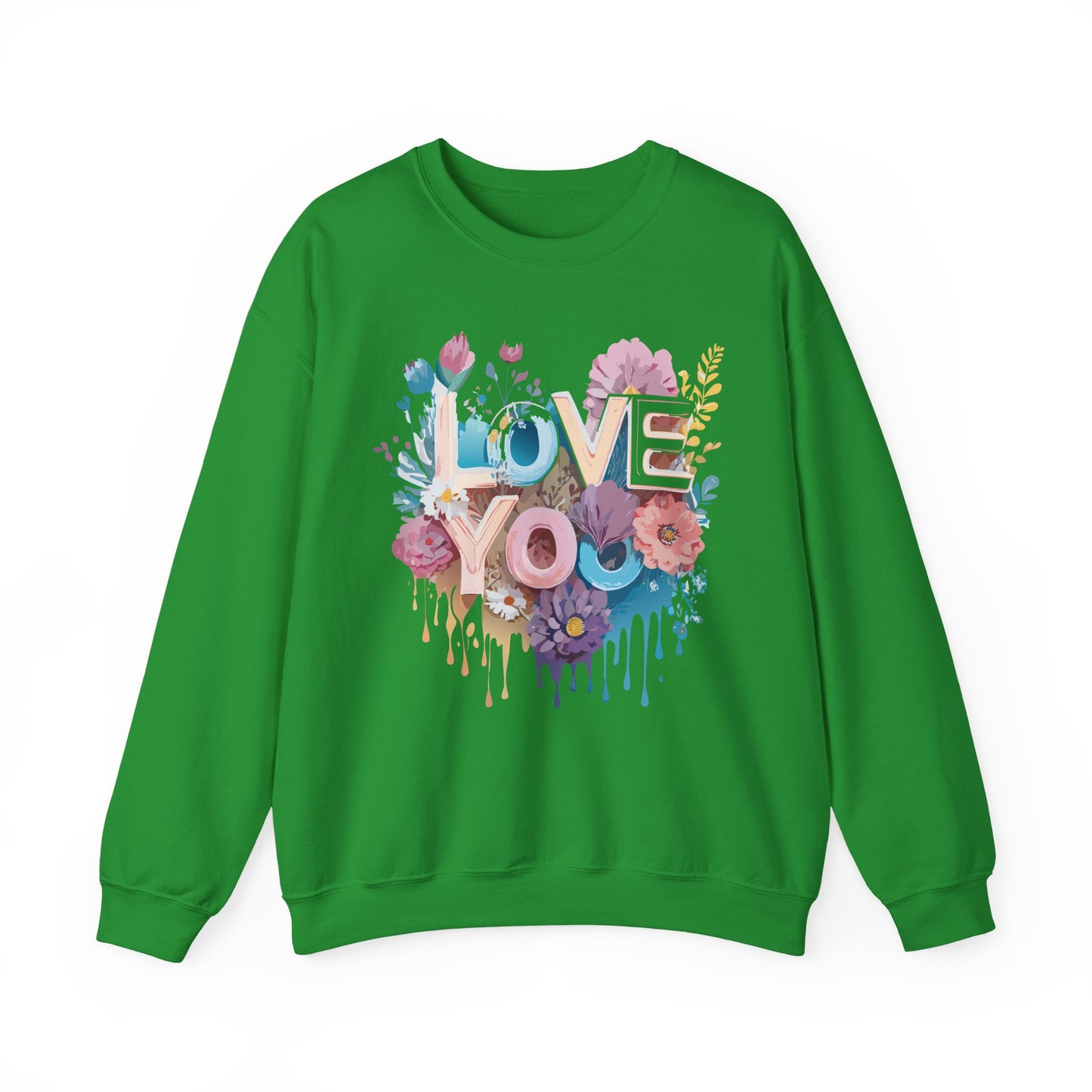 Floral Love Sweatshirt, Valentine's Day Sweatshirt, Love Flower Sweatshirt