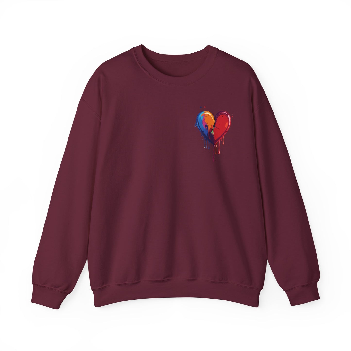 Small Bleeding Heart Sweatshirt, Small Heart Sweatshirt, Valentine's Day Sweatshirt, Heart Sweatshirt 117
