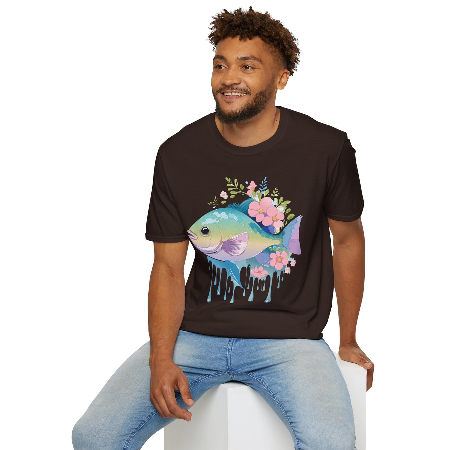Fish Art Design Shirt, T Shirt with Fish, Graphic Shirt, Tee Shirt with Graphic Design, Shirt with Fish Graphic Art