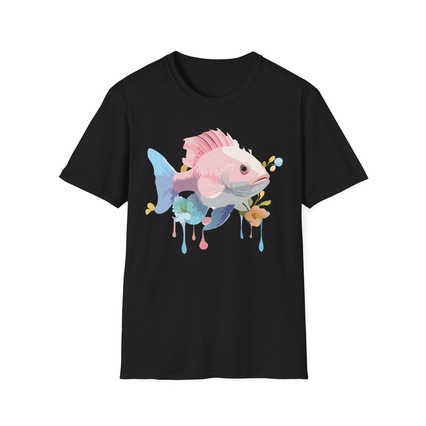 Fish Art Design Shirt, T Shirt with Fish, Graphic Shirt, Tee Shirt with Graphic Design, Shirt with Fish Graphic Art