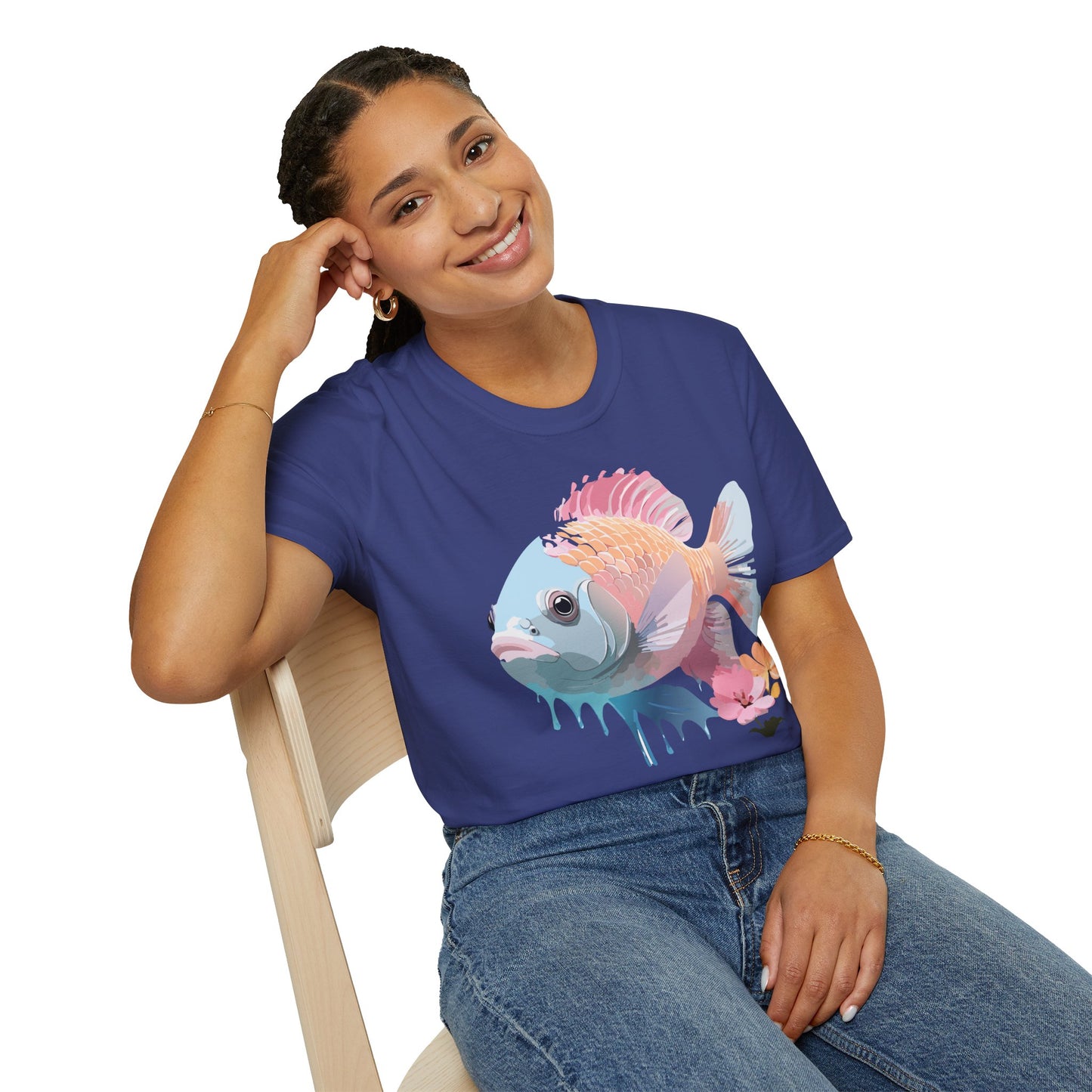 Copy of Fish Art Design Shirt, T Shirt with Fish, Graphic Shirt, Tee Shirt with Graphic Design, Shirt with Fish Graphic Art