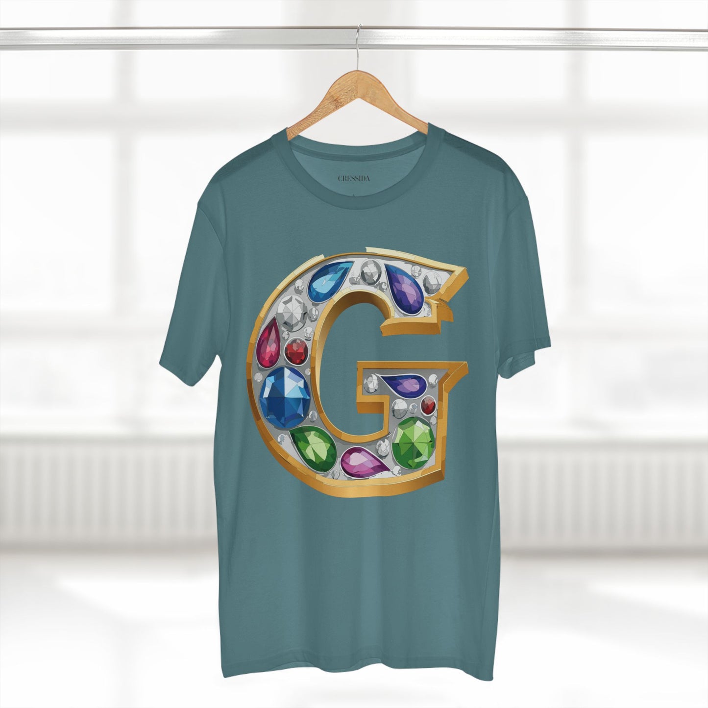 Letter Shirt, Shirt with Letters, Tee Shirt with Gold Letters