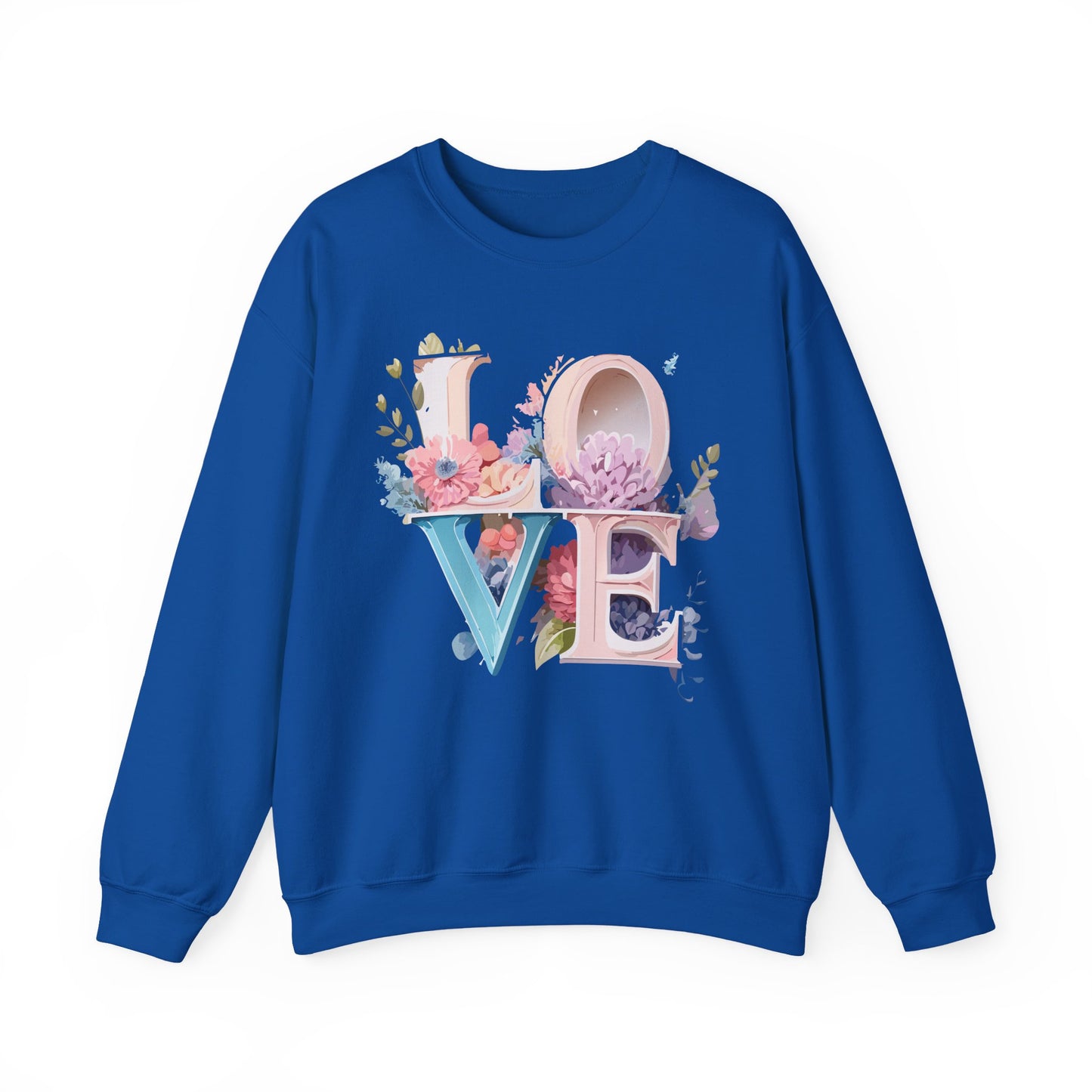 Floral Love Sweatshirt, Valentine's Day Sweatshirt, Love Flower Sweatshirt
