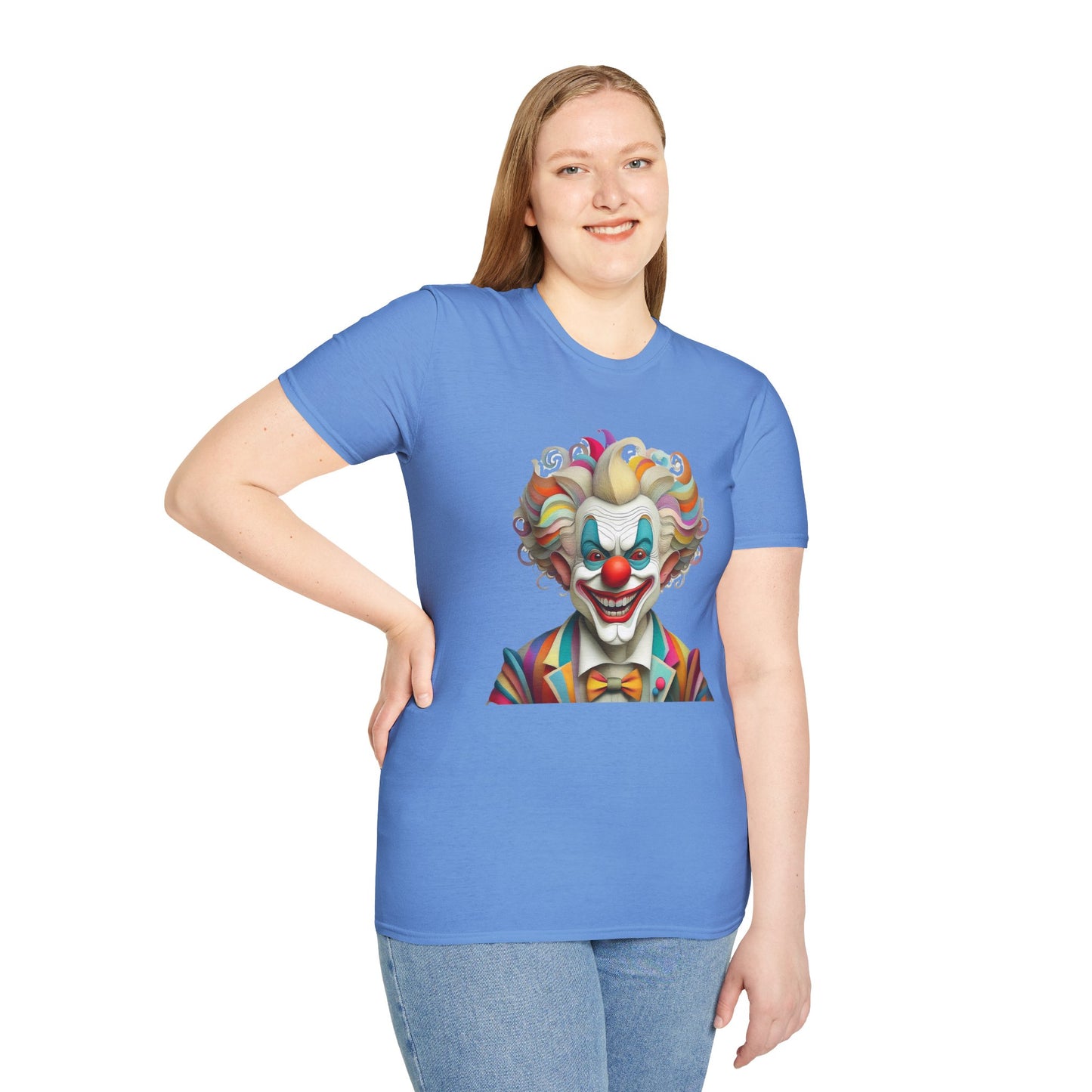 Clown Shirt, T Shirt with Clown, Funny Man Shirt, Tee Shirt with Funny Man, Circus Shirt, Shirt with Circus, Scary Man Shirt, Shirt with Scary Man