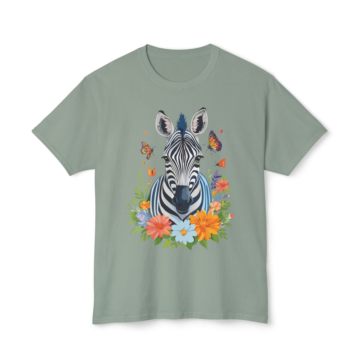 Zebra T-Shirt, Vintage Zebra Tee, Floral Tees, Zebra Art Design Shirt, Tee Shirt with Zebra 8