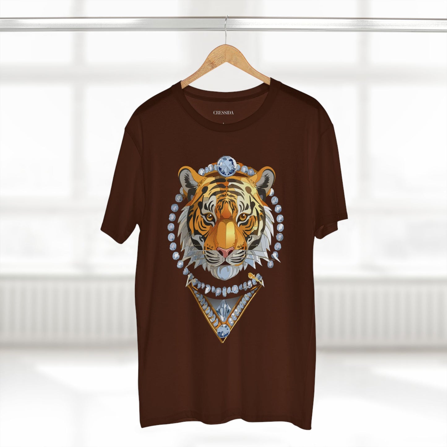 Unisex Premium Cotton Tee Shirt Featuring Antique Animal Medallion Art