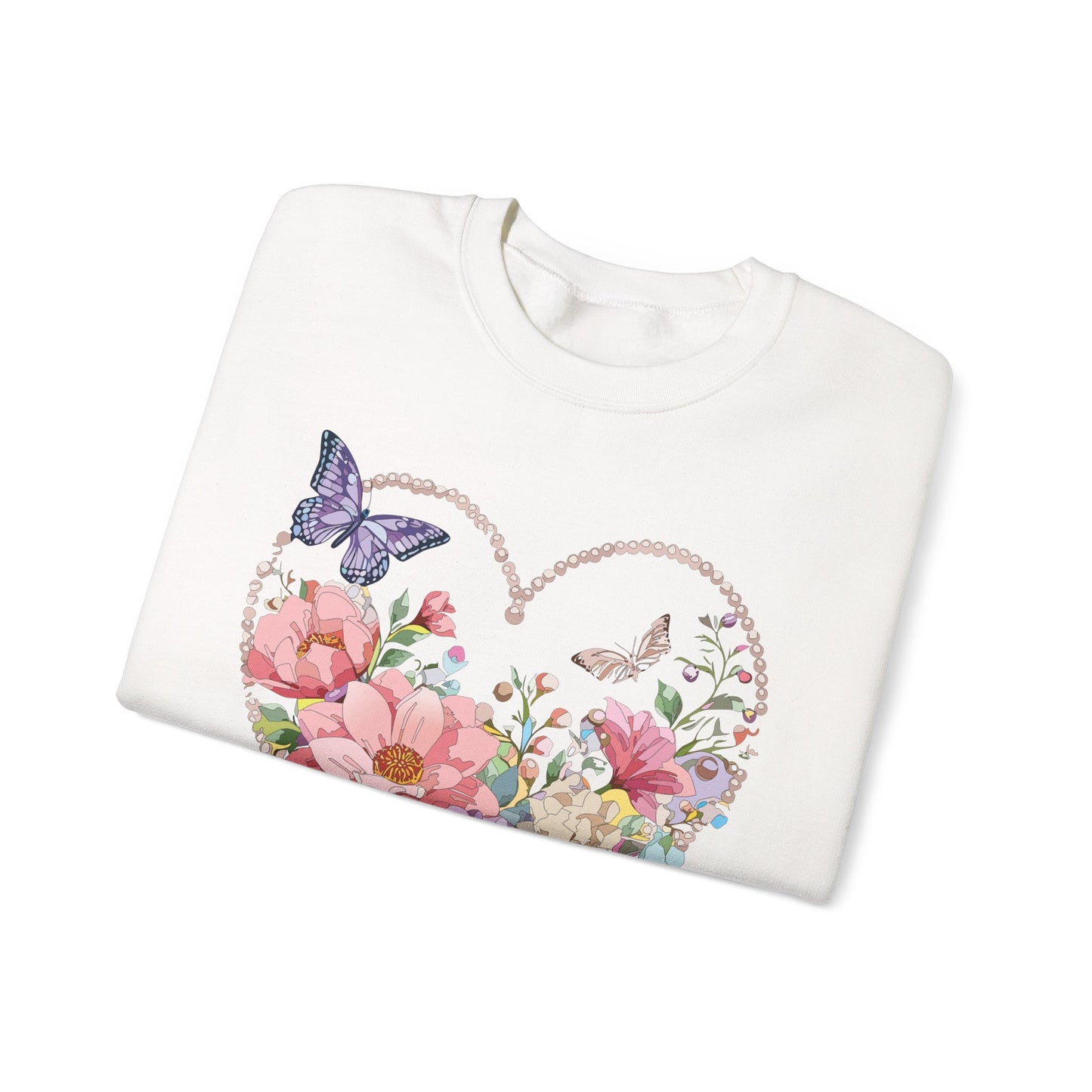Floral Heart Sweatshirt, Floral Love Sweatshirt, Valentine's Day Sweatshirt, Heart Floral Sweatshirt