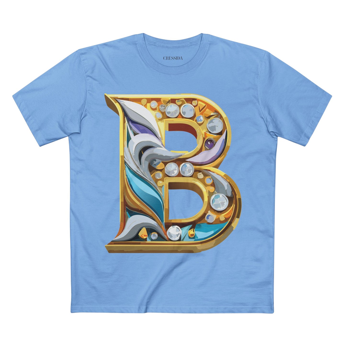 Letter Shirt, Shirt with Letters, Tee Shirt with Gold Letters