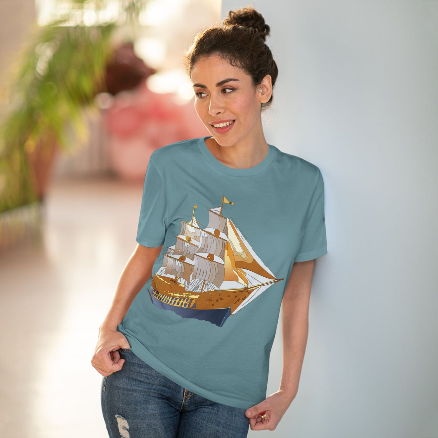 Organic T-shirt with Ship