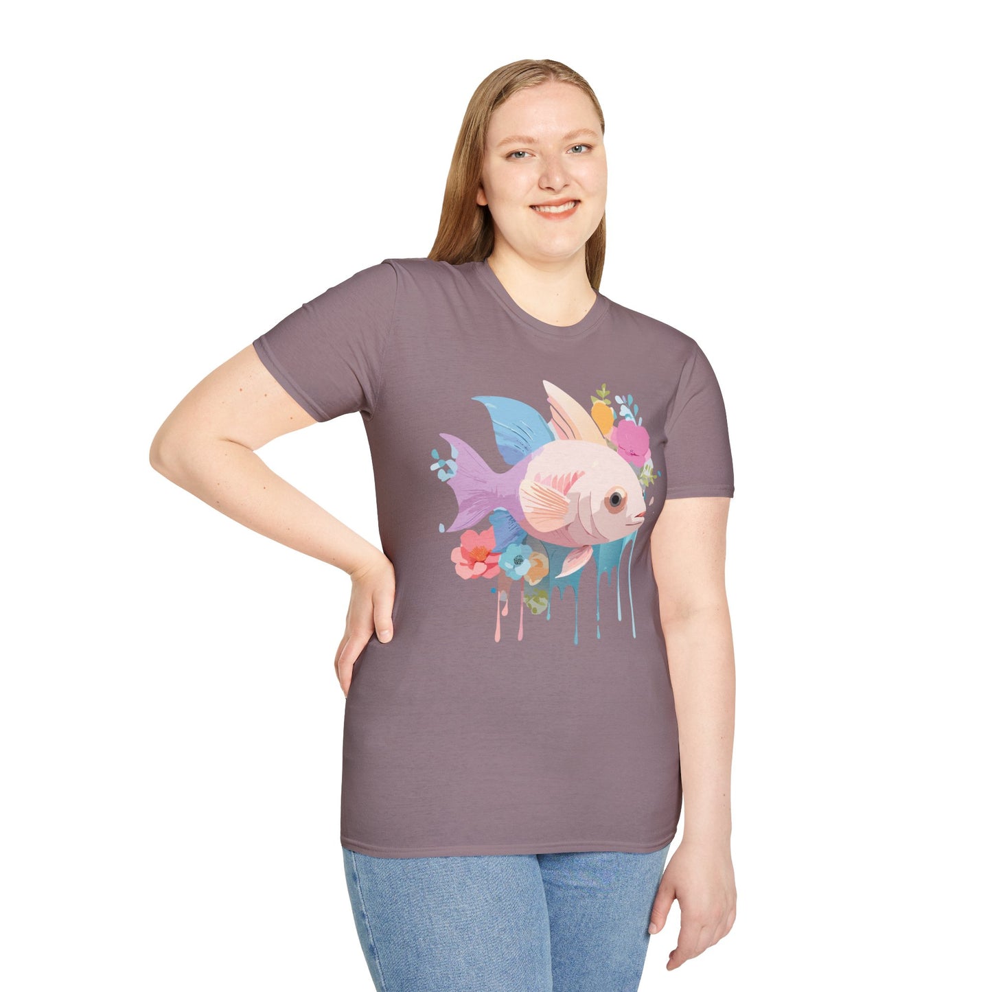 Fish Art Design Shirt, T Shirt with Fish, Graphic Shirt, Tee Shirt with Graphic Design, Shirt with Fish Graphic Art