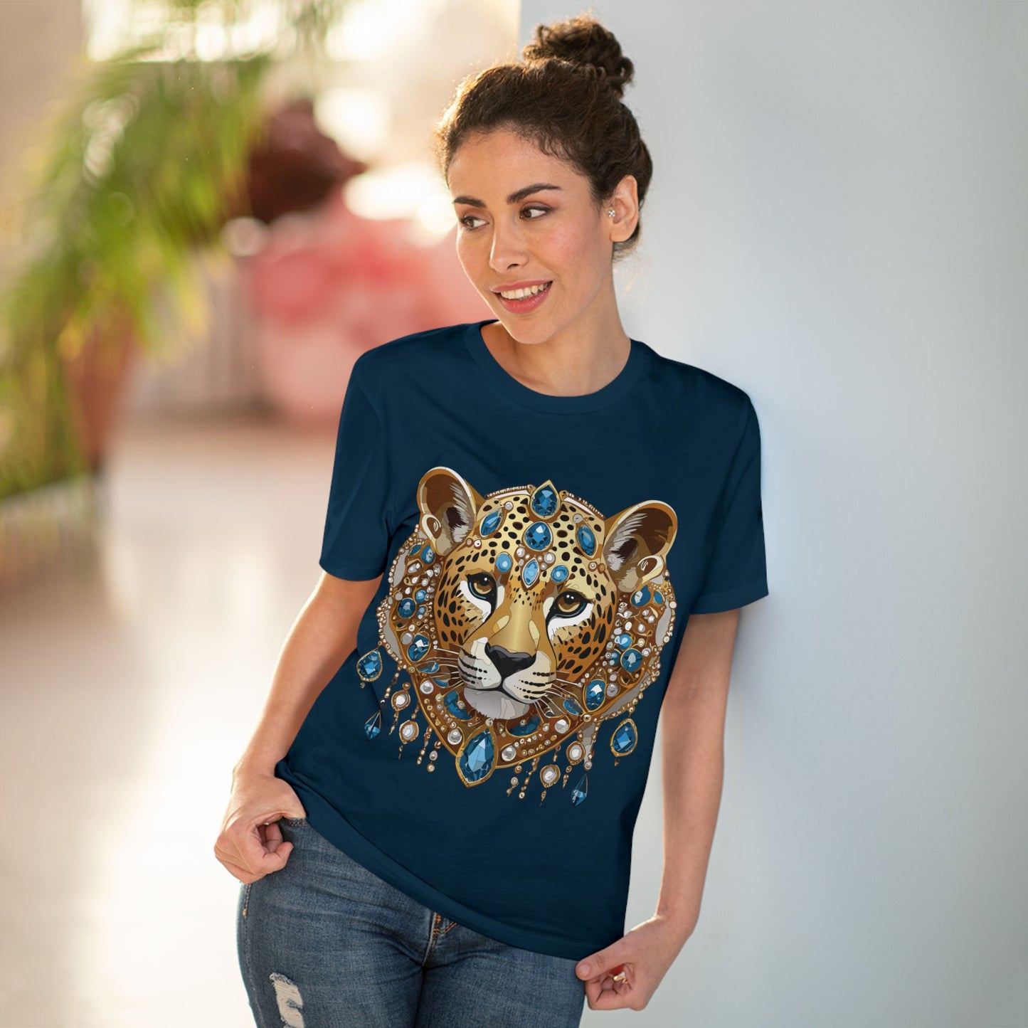 Organic T-shirt with Animals - Cheetah