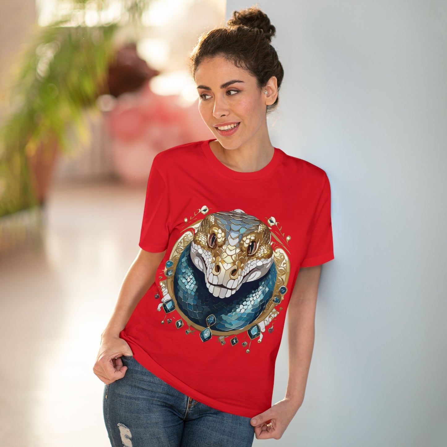 Organic T-shirt with Animals - Python