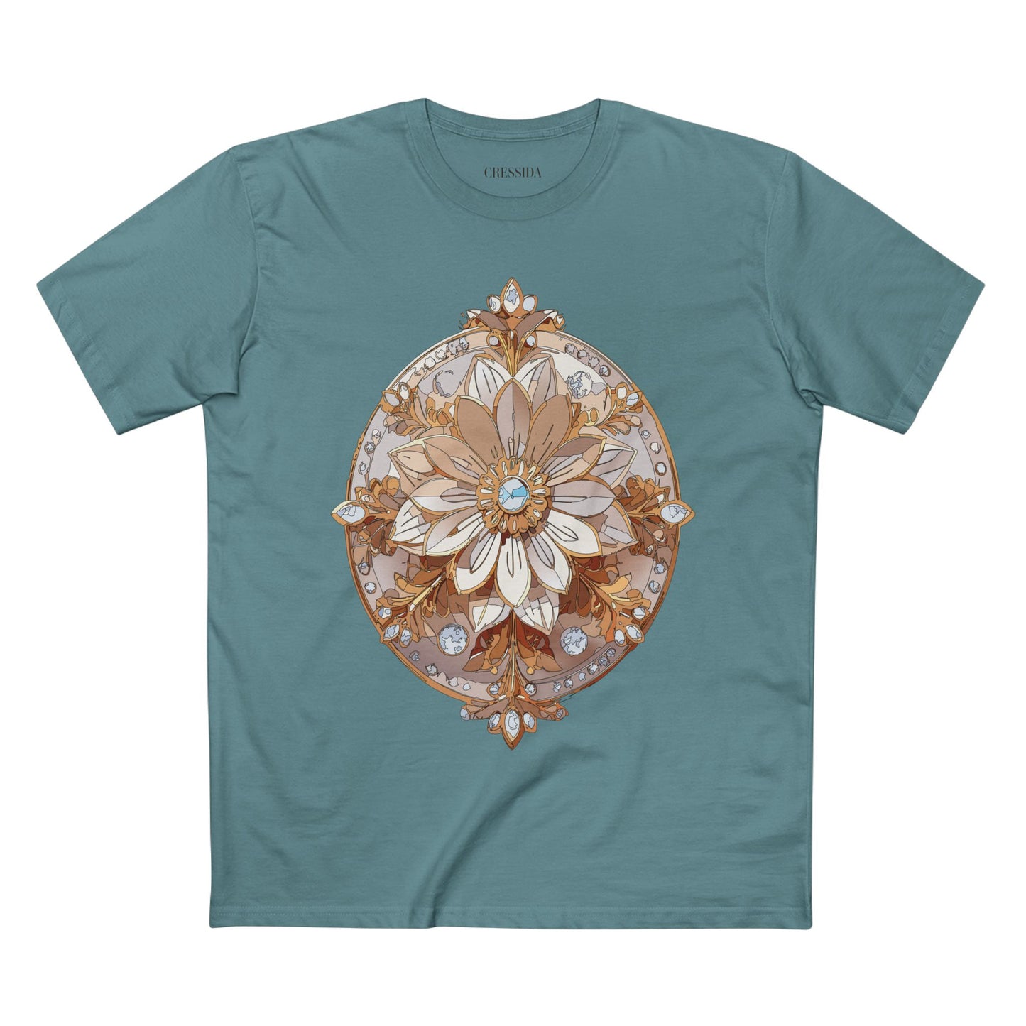 Floral Shirt, Shirt with Flower, Tee Shirt with Antique Flower