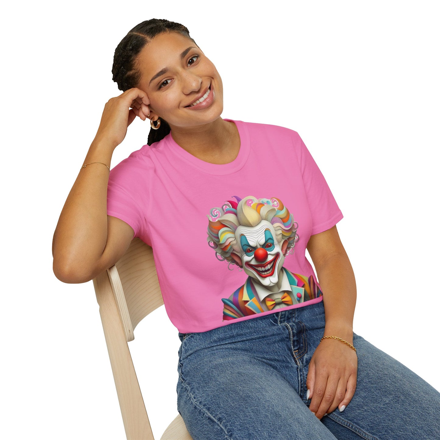 Clown Shirt, T Shirt with Clown, Funny Man Shirt, Tee Shirt with Funny Man, Circus Shirt, Shirt with Circus, Scary Man Shirt, Shirt with Scary Man