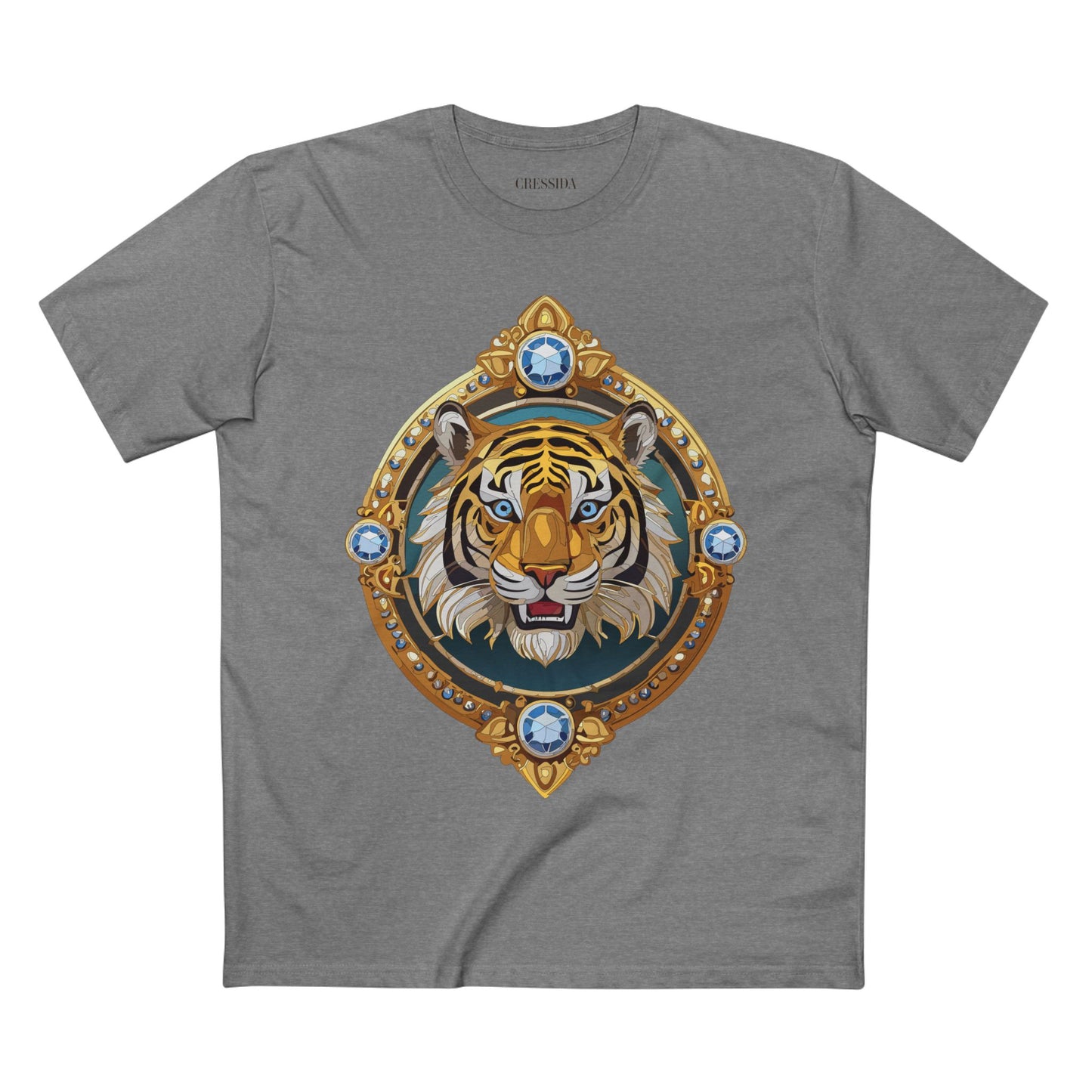 Unisex Premium Cotton Tee Shirt With Antique Animal Medallion Design